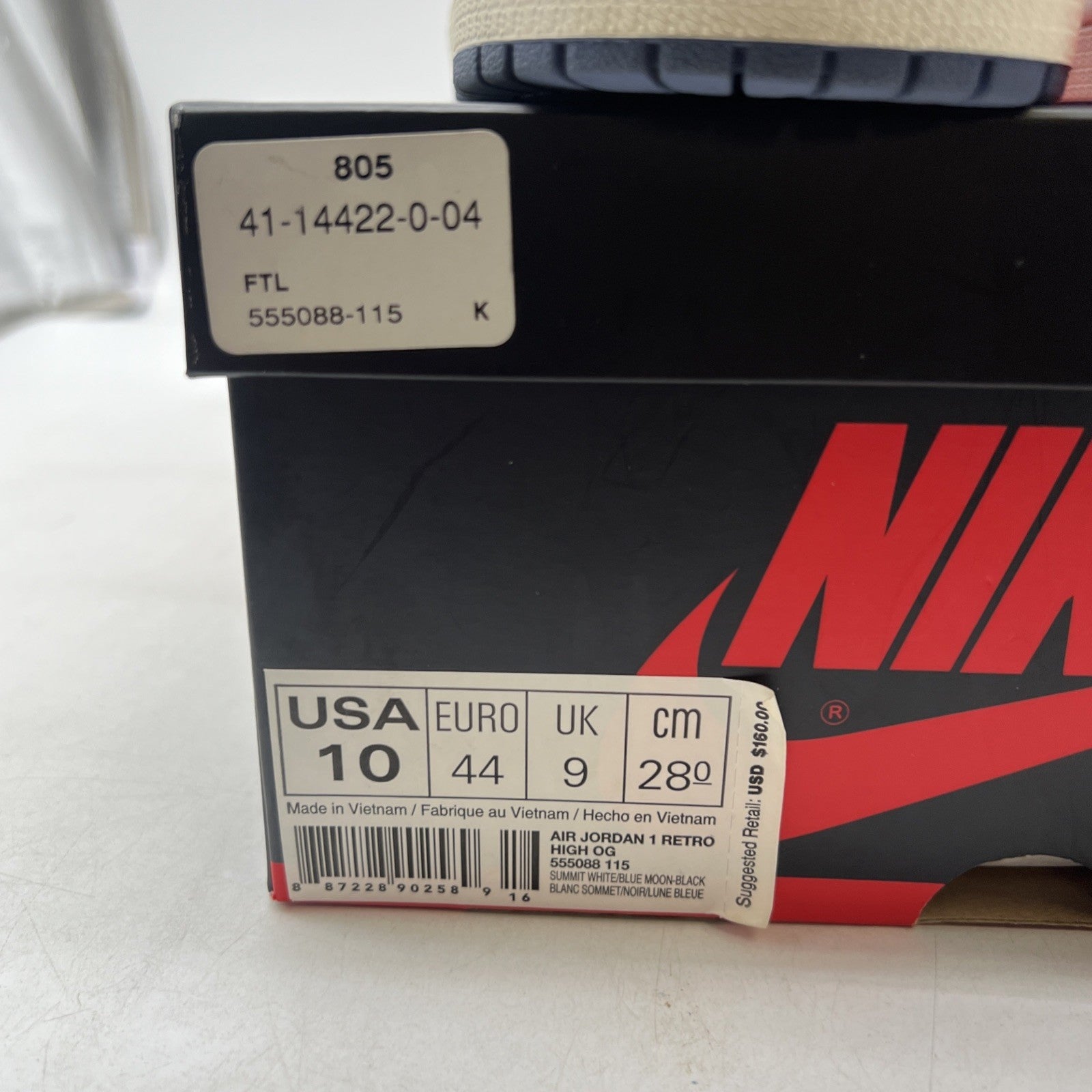 Size 10 - Air Jordan 1 OG High Best Hand in the Game Blue Moon (555088-115)