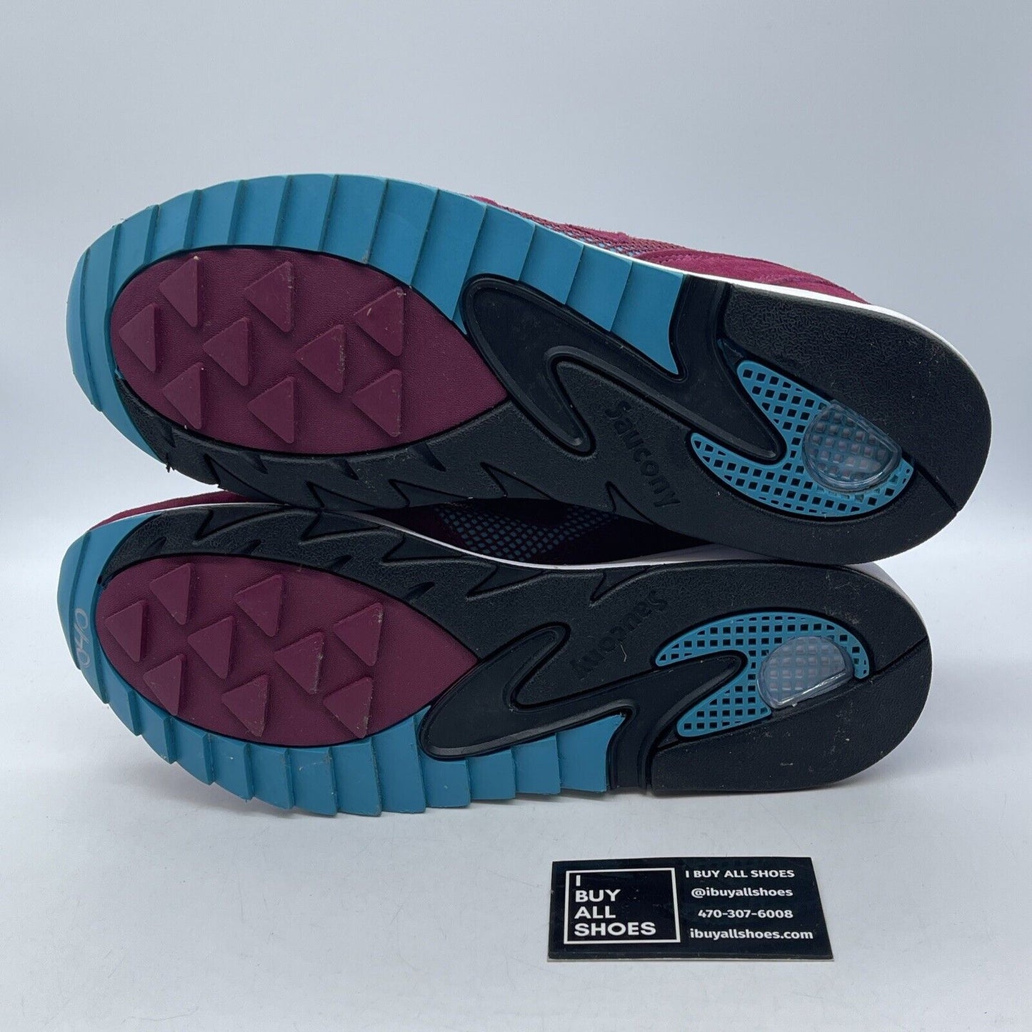Size 13 - Saucony Grid 8000 Premium merlot Purple Blue Suede (S70223-3)