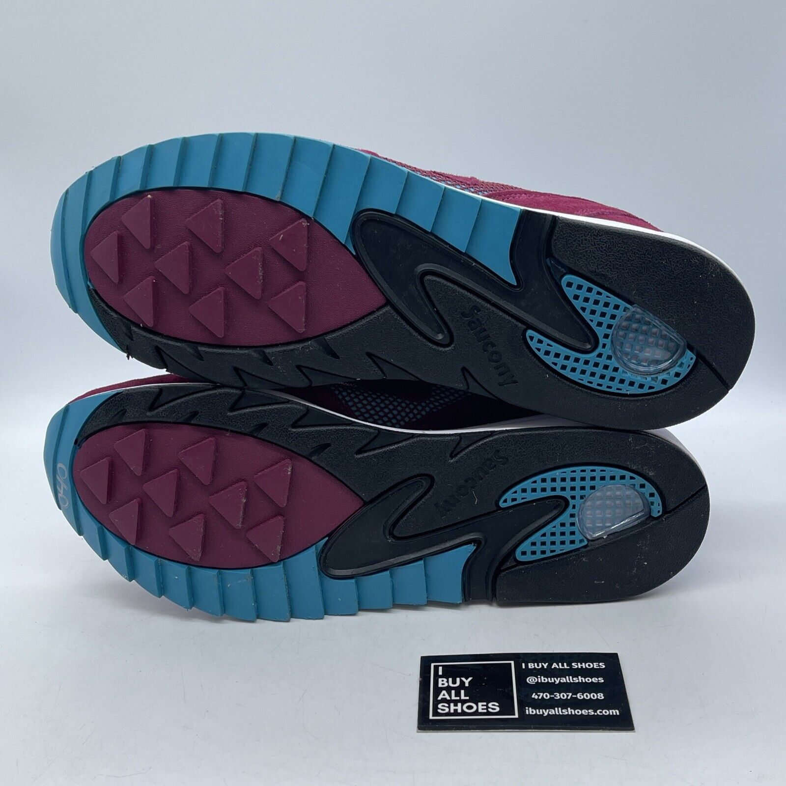 Size 13 - Saucony Grid 8000 Premium merlot Purple Blue Suede (S70223-3)