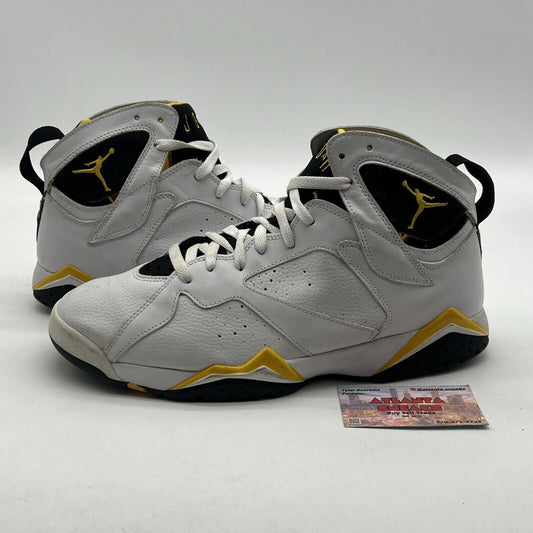 Size 13 - Air Jordan 7 Retro White Varsity Maize W Black White Yellow 313358-172