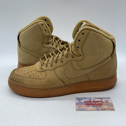 Size 11 - Nike Air Force 1 '07 LV8 WB High Flax Brown Black Suede (882096-200)