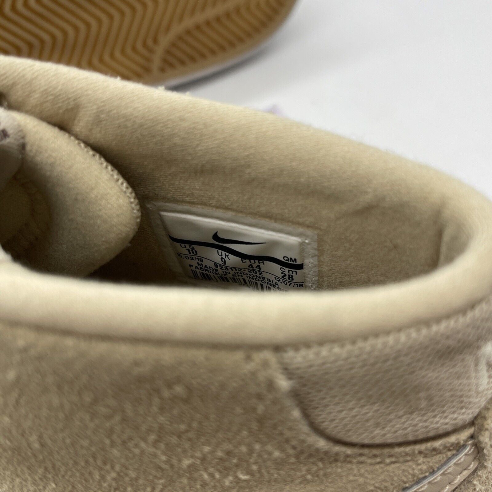 Size 10W - Nike Bruin SB High Desert Ore Brown White Suede Leather (923112-202)
