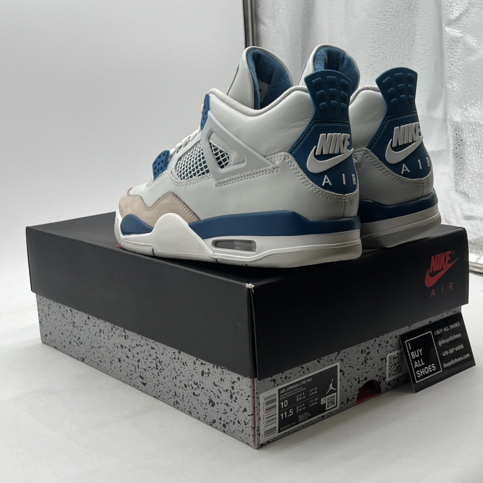Size 10 - Air Jordan 4 Retro 2024 Military Blue (FV5029-141)