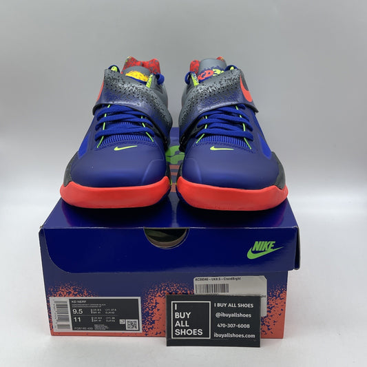 Size 9.5 - Nike Zoom KD 4 2024 Nerf Blue Black Leather (FQ8180-400)