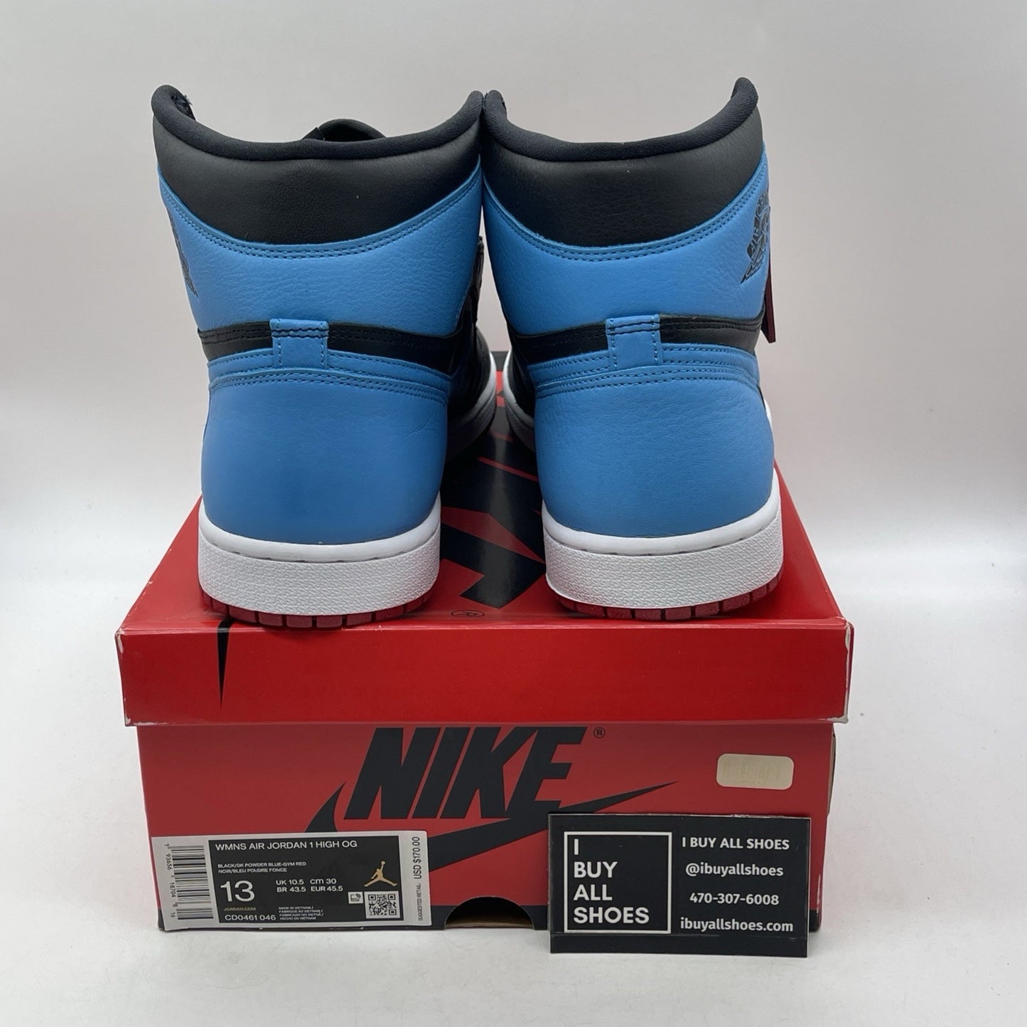 Size 13 - Air Jordan 1 High OG UNC To Chicago 2020 Leather (CD0461-046)