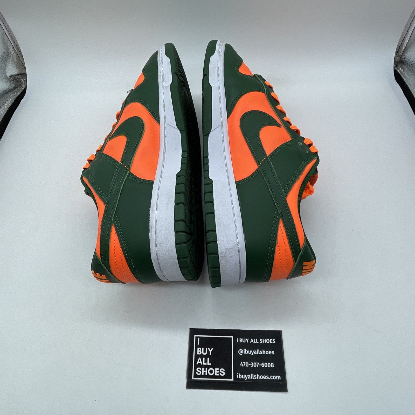 Size 12 - Nike Dunk Low Miami Hurricanes Orange Green Leather (DD1391-300)