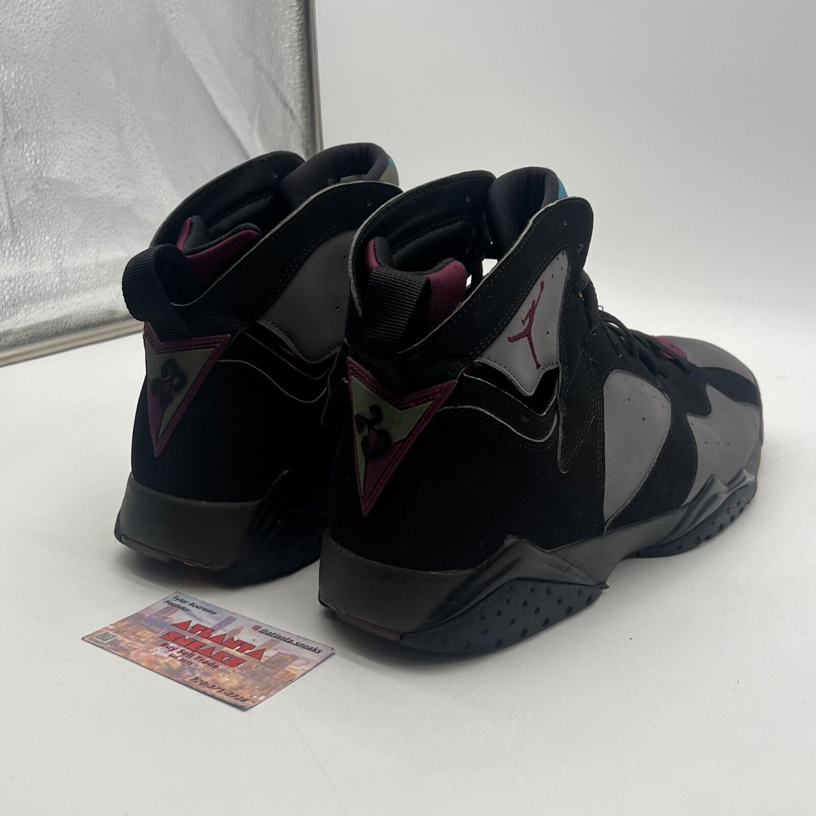 Size 13 - Jordan 7 Retro Bordeaux 2015 Yellow Maroon Black Suede (304775-034)