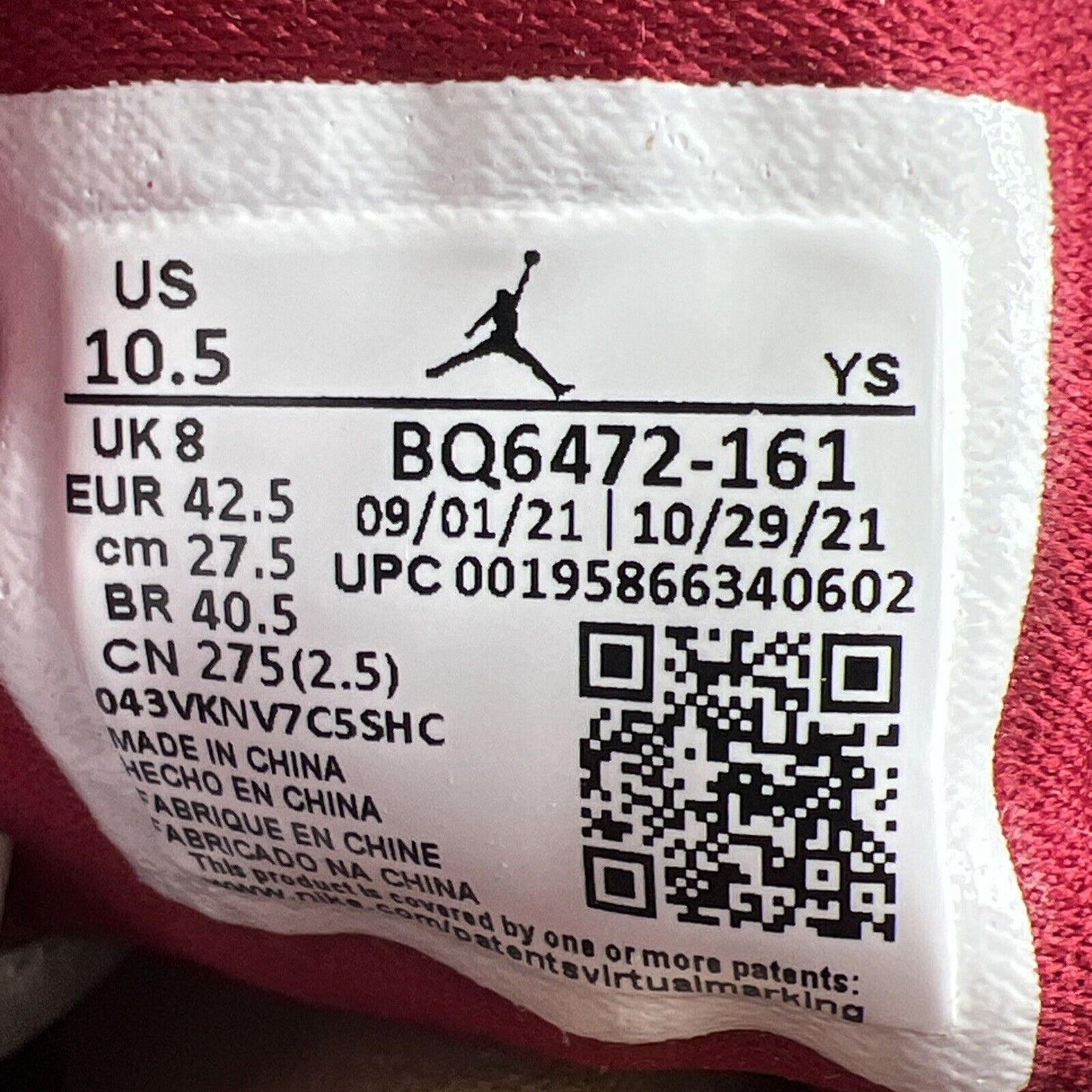 Size 10.5 - Air Jordan 1 Mid White Pomegranate W (BQ6472-161)