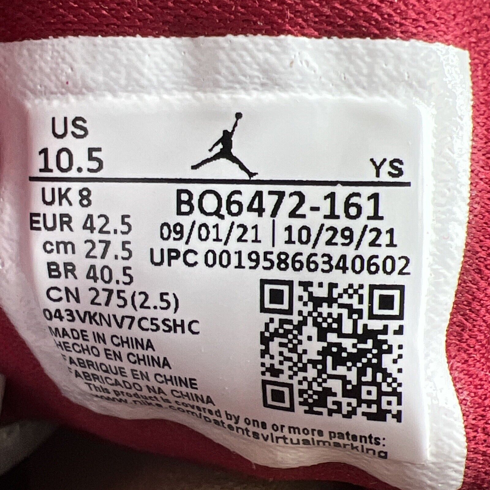 Size 10.5 - Air Jordan 1 Mid White Pomegranate W (BQ6472-161)