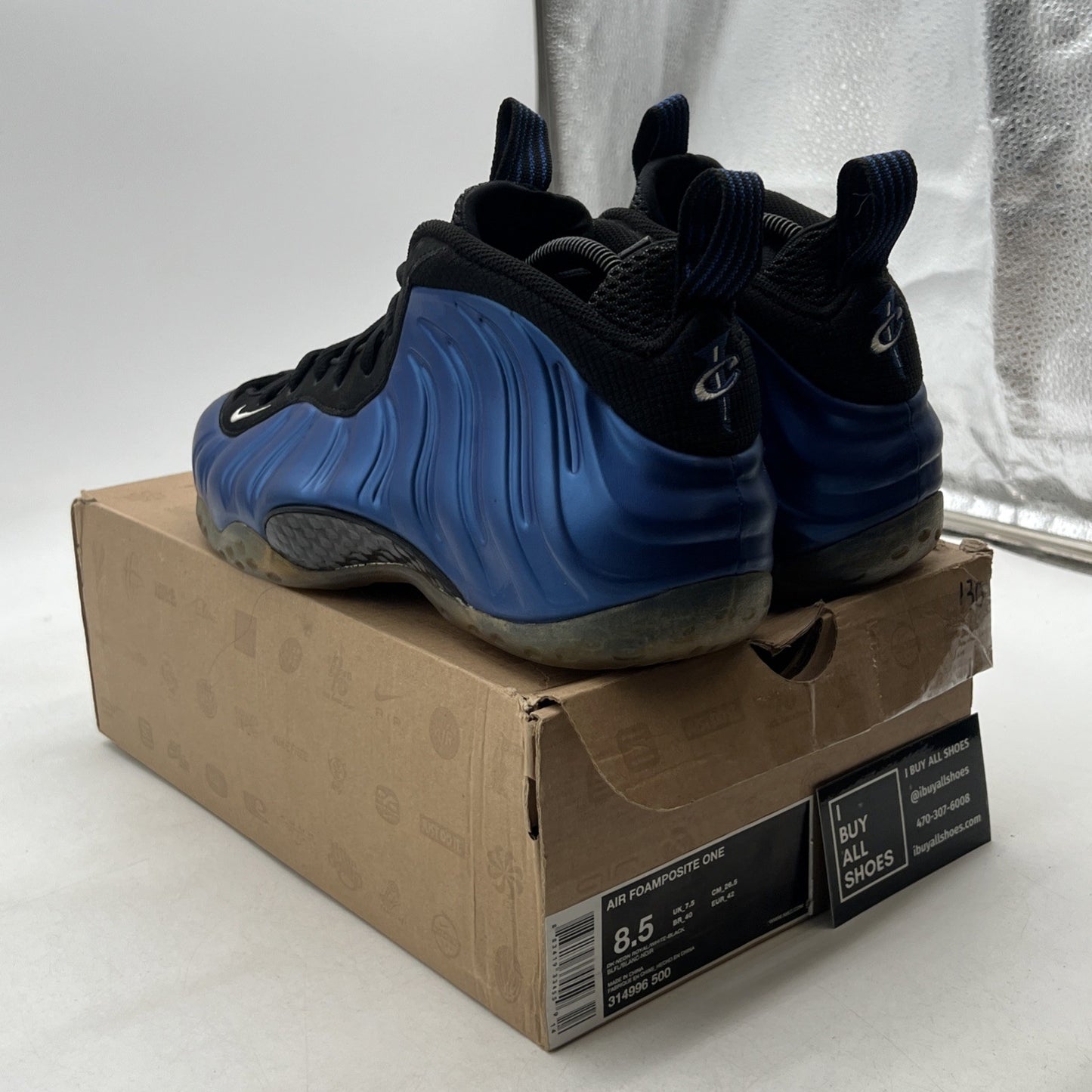 Size 8.5 - Nike Air Foamposite One 2011 Royal (314996-500)