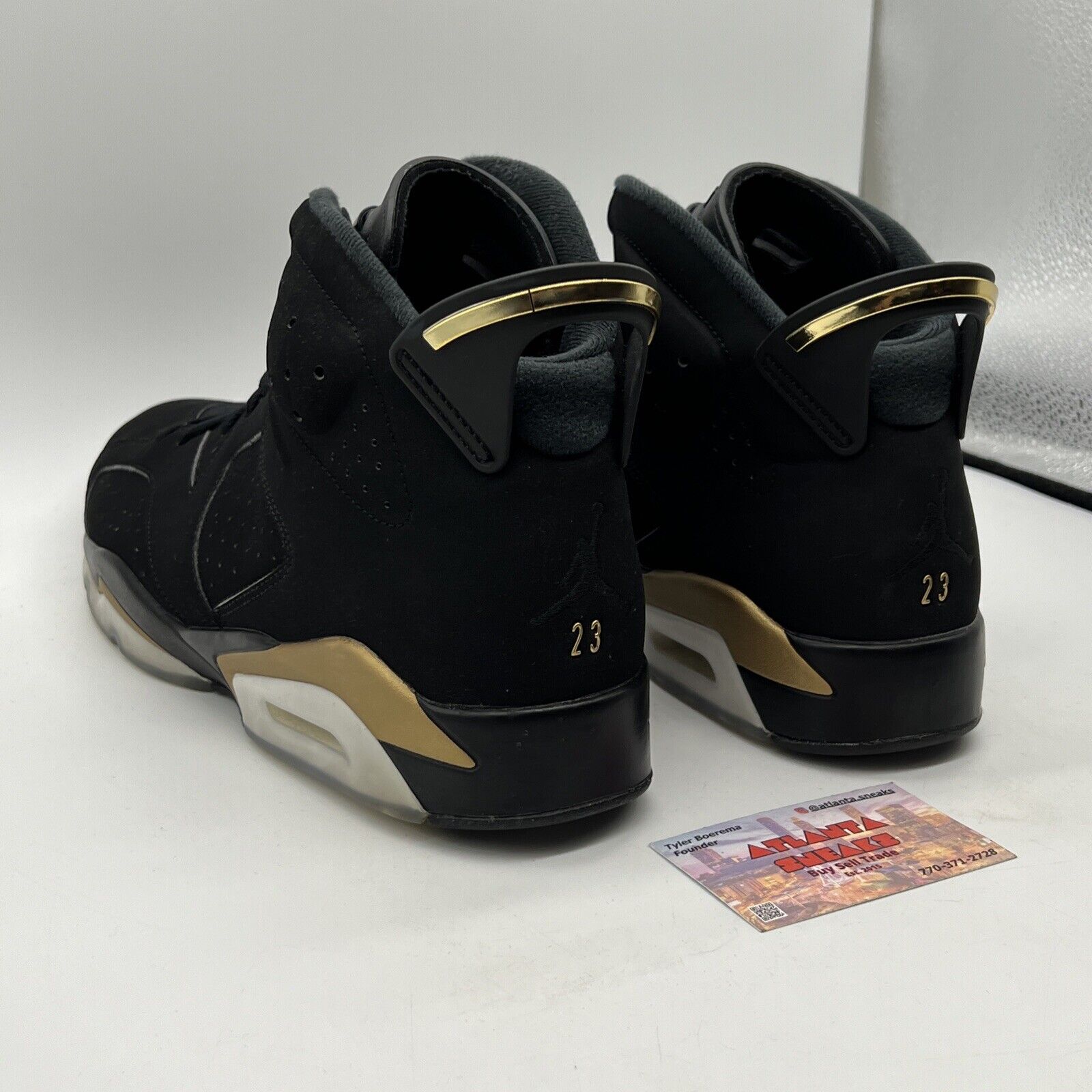 Size 13 - Jordan 6 Retro Defining Moments 2020 Black Gold Suede (CT4954-007)