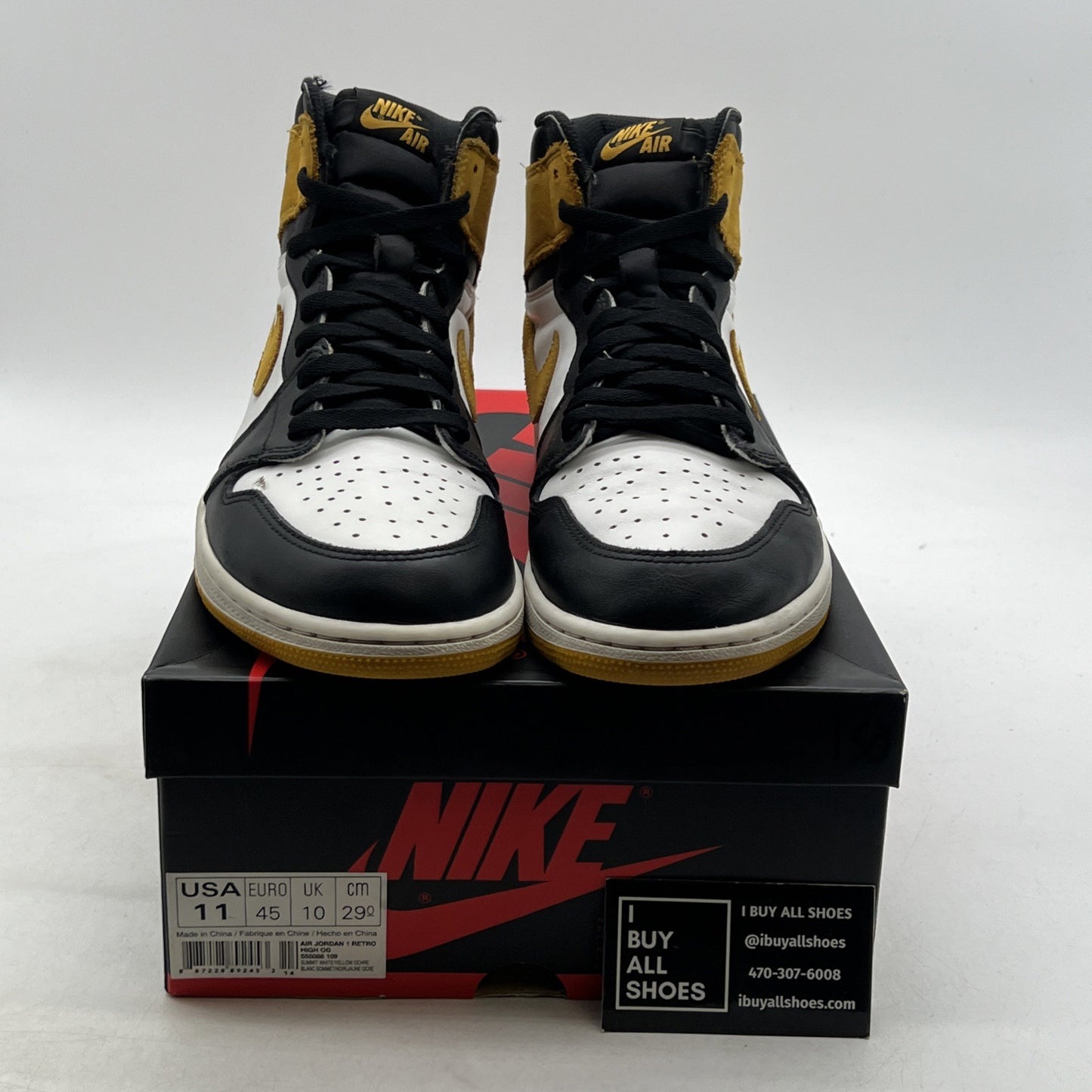 Size 11 - Air Jordan 1 Retro OG High Best Hand in the Game - Yellow Ochre