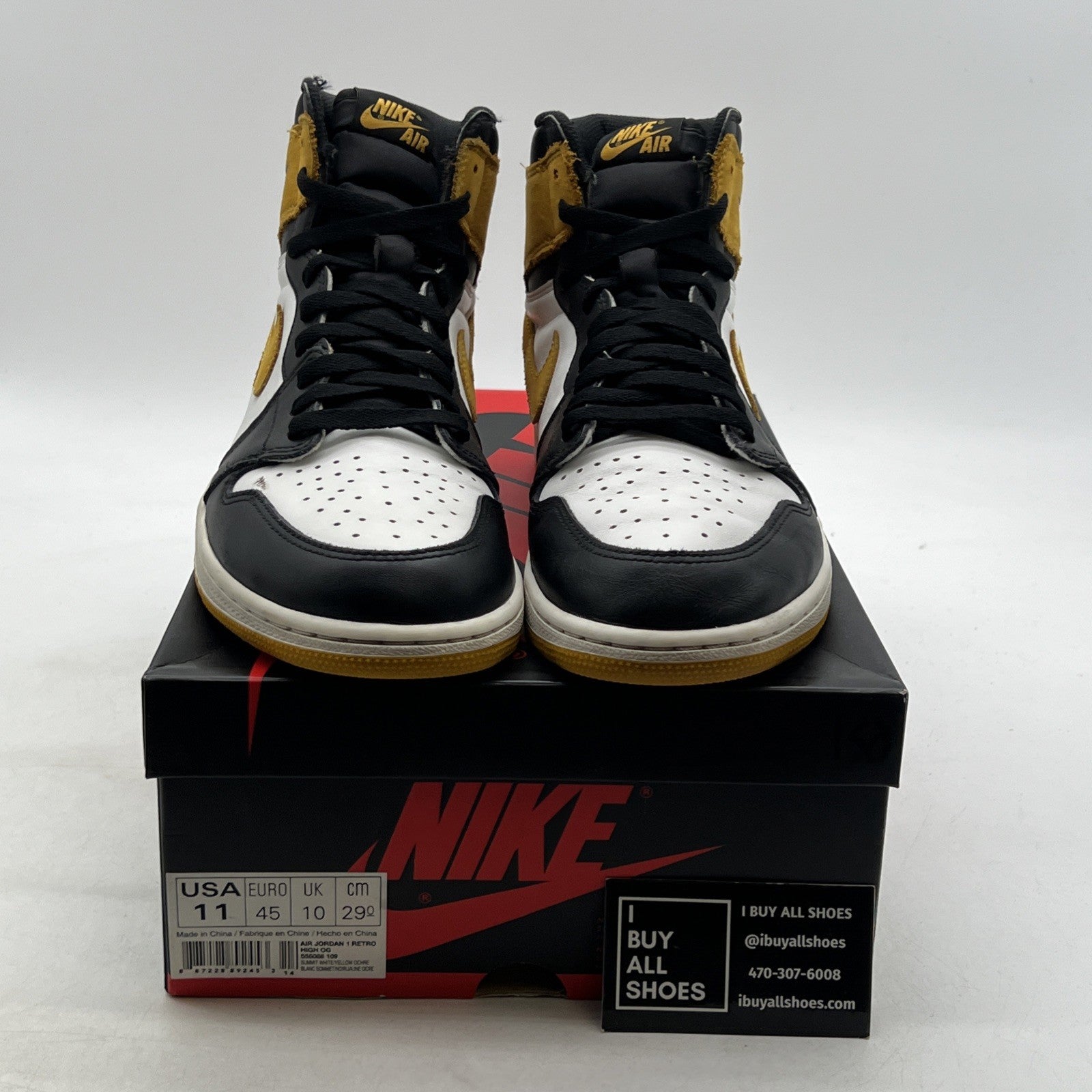 Size 11 - Air Jordan 1 Retro OG High Best Hand in the Game - Yellow Ochre