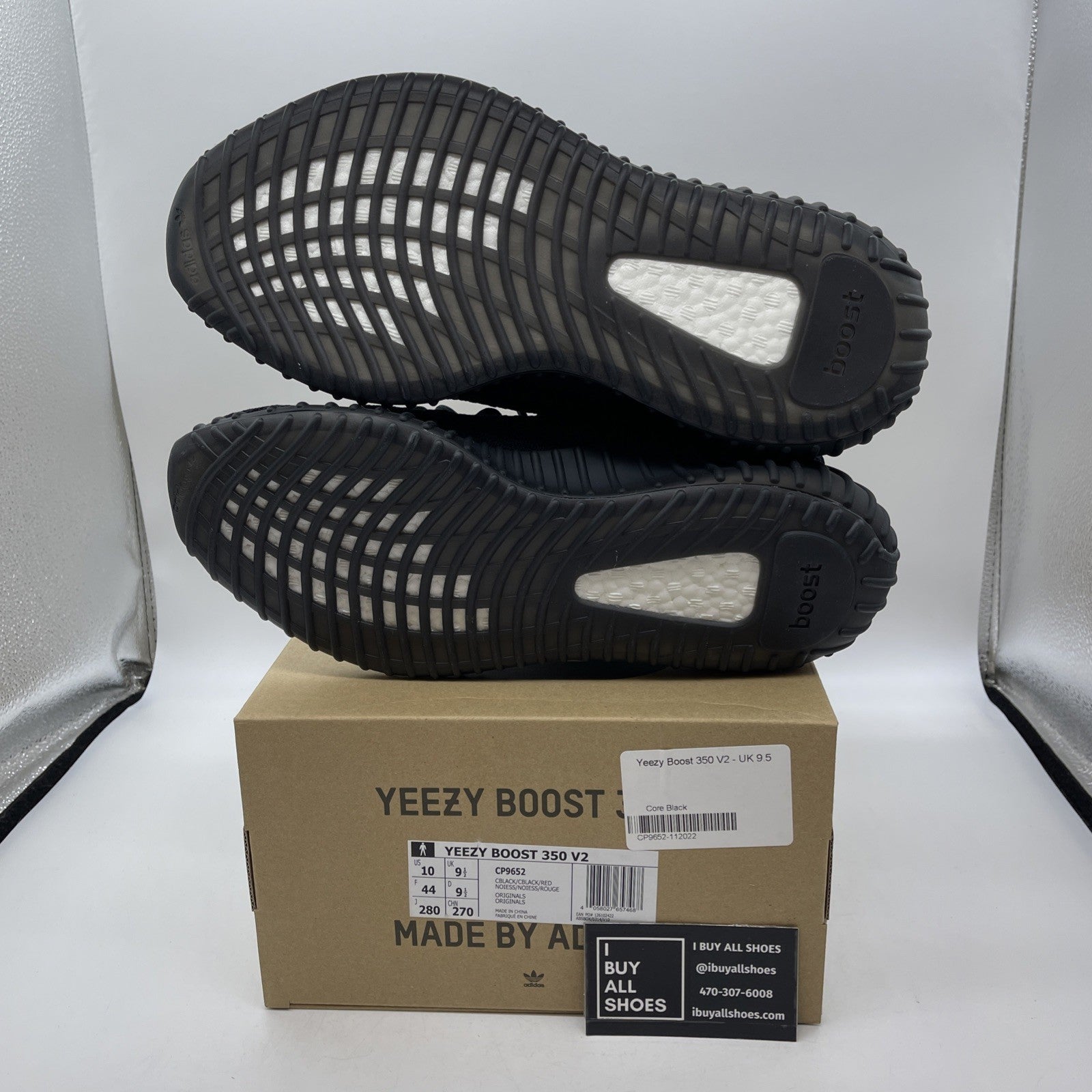 Size 10 - adidas Yeezy Boost 350 V2 Low Bred Black Red Suede (CP9652)