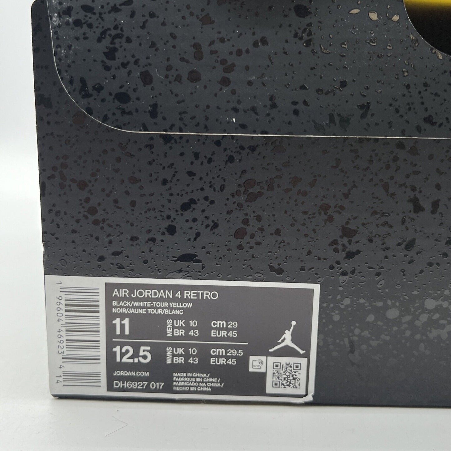 Size 11 - Jordan 4 Retro Mid Thunder Black Yellow Suede (DH6927-017)