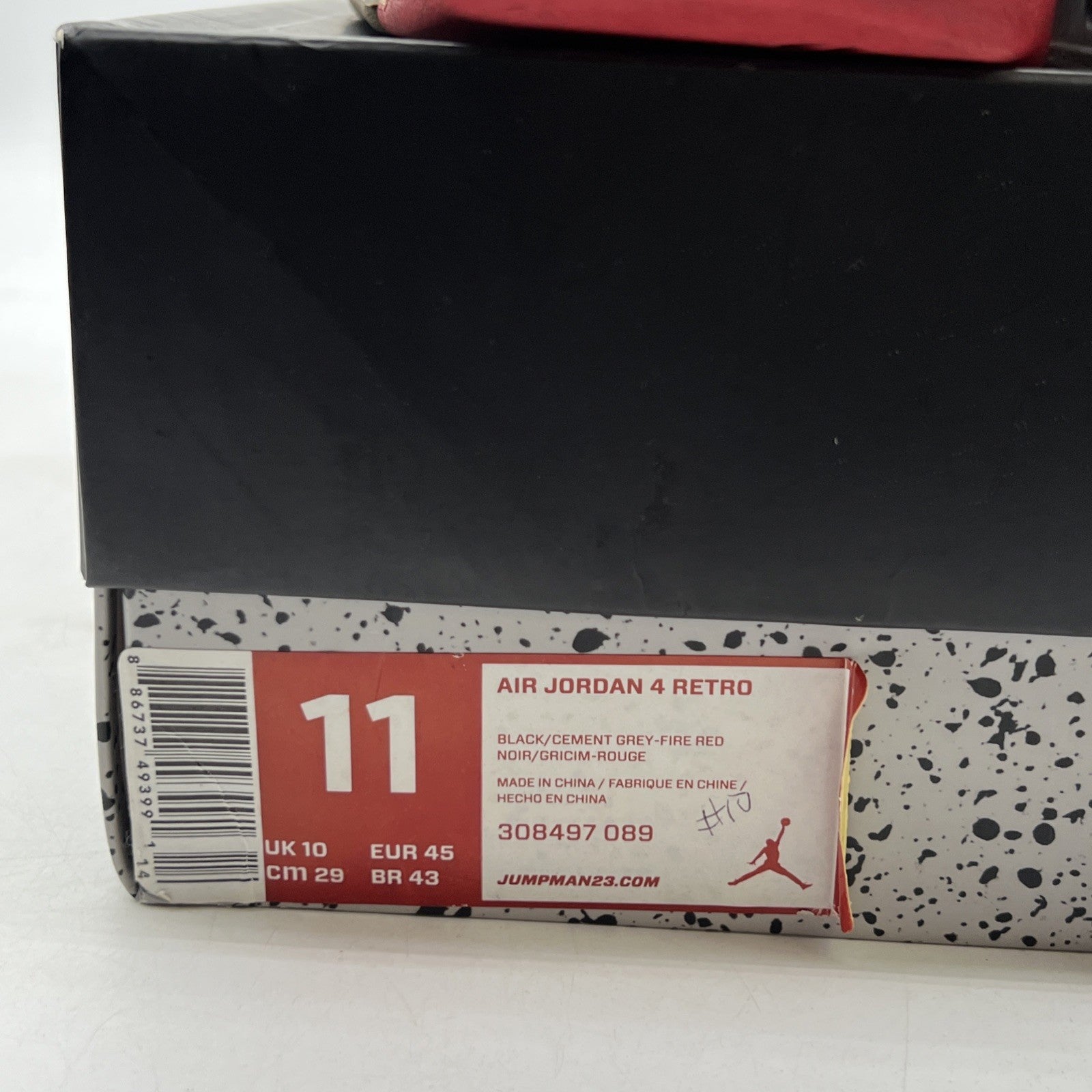 Size 11 - Air Jordan 4 Retro bred release 2012 (308497-089)
