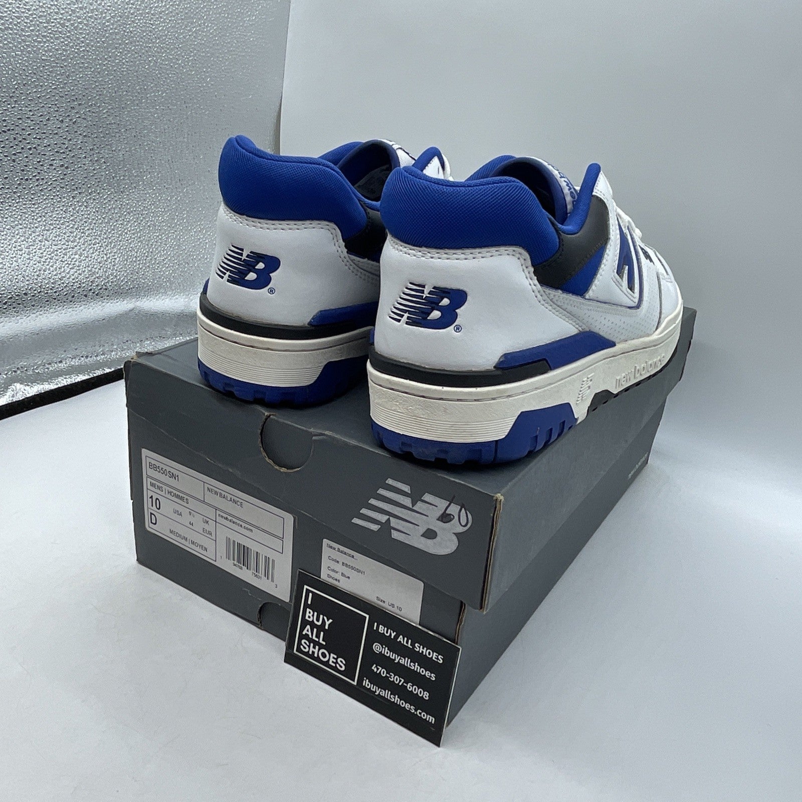 Size 10 - New Balance 550 White Team Royal (BB550SN1)