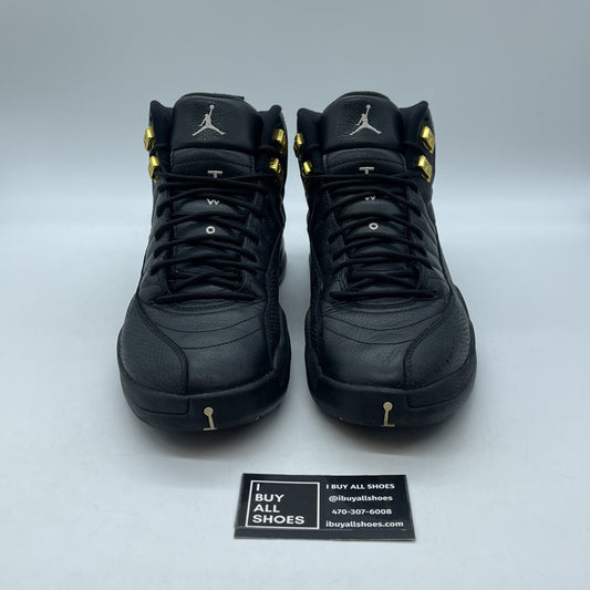 Size 9.5 - Air Jordan 12 Retro The Master Black Gold White Leather (130690-013)