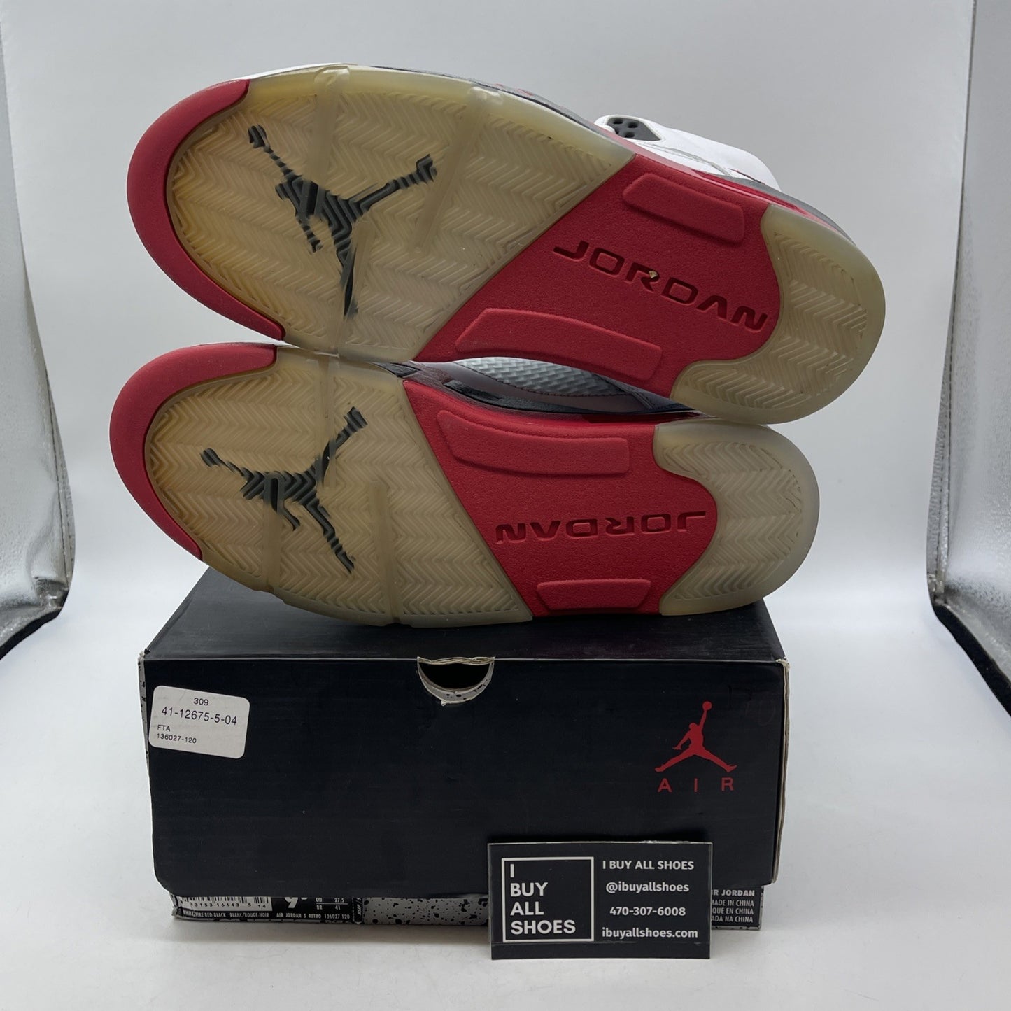 Size 9.5 - Air Jordan 5 Retro 2013 Fire Red (136027-120)
