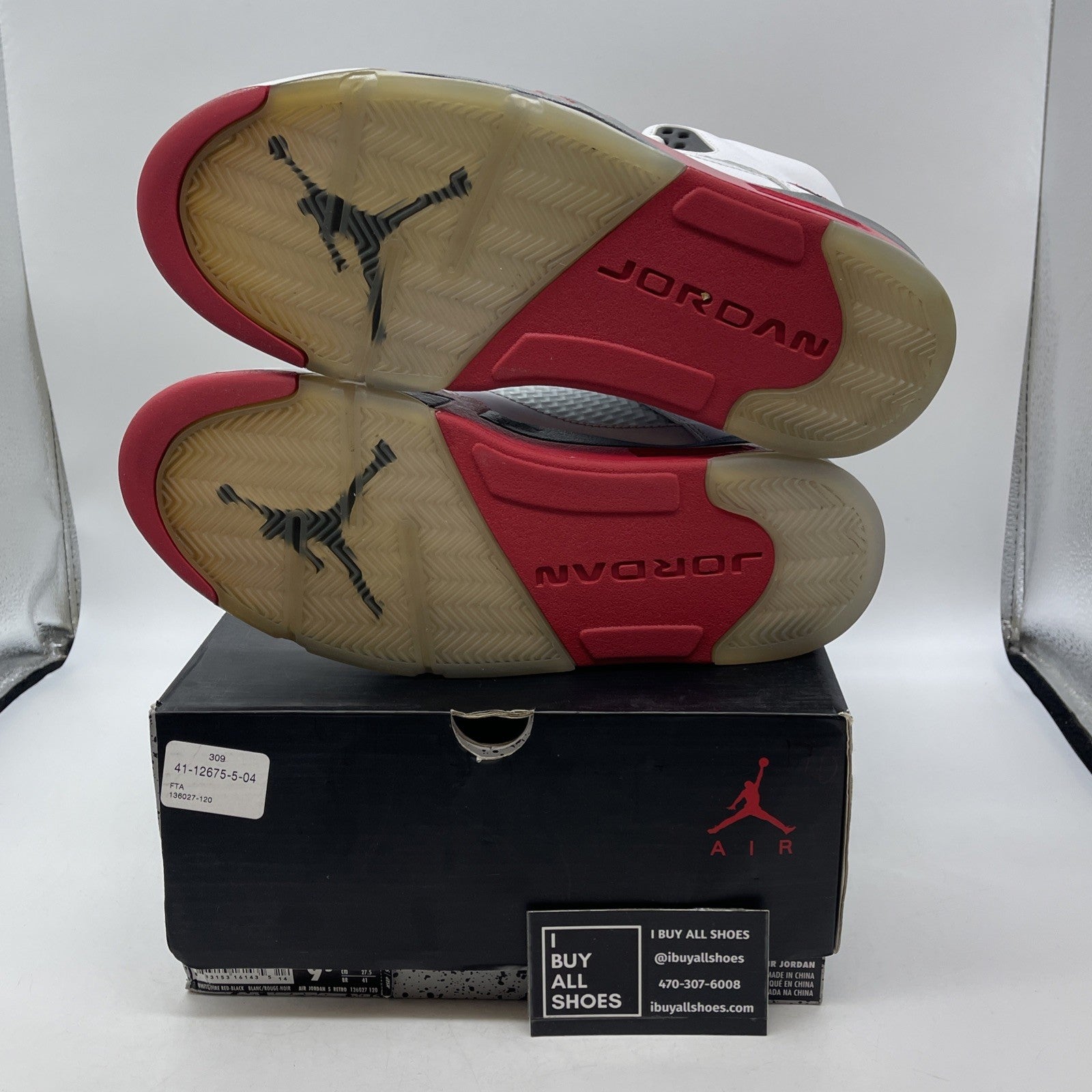 Size 9.5 - Air Jordan 5 Retro 2013 Fire Red (136027-120)