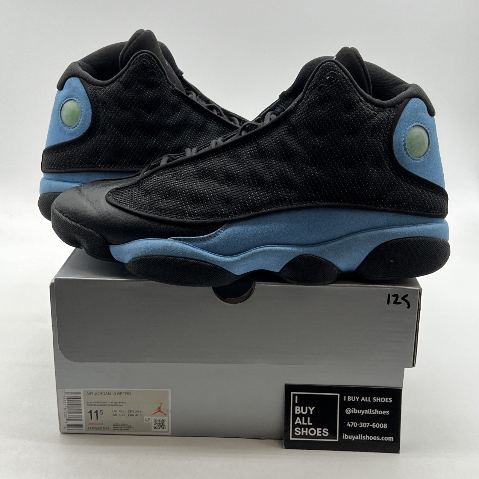 Size 11.5 - Air Jordan 13 Retro Mid Black University Blue (DJ5982-041)