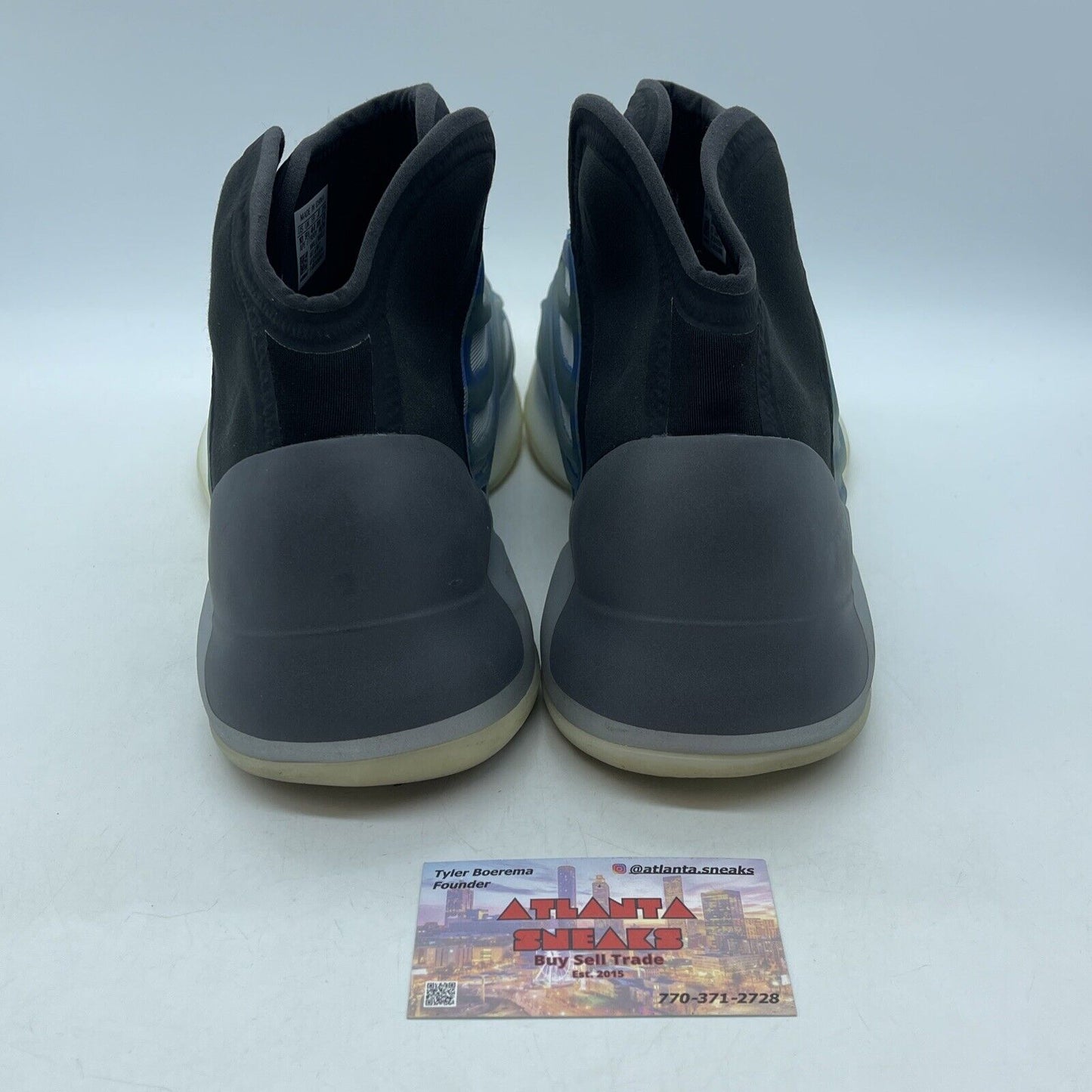 Size 10 - adidas Yeezy Quantum Frozen Blue Black Grey Suede Leather (GZ8872)