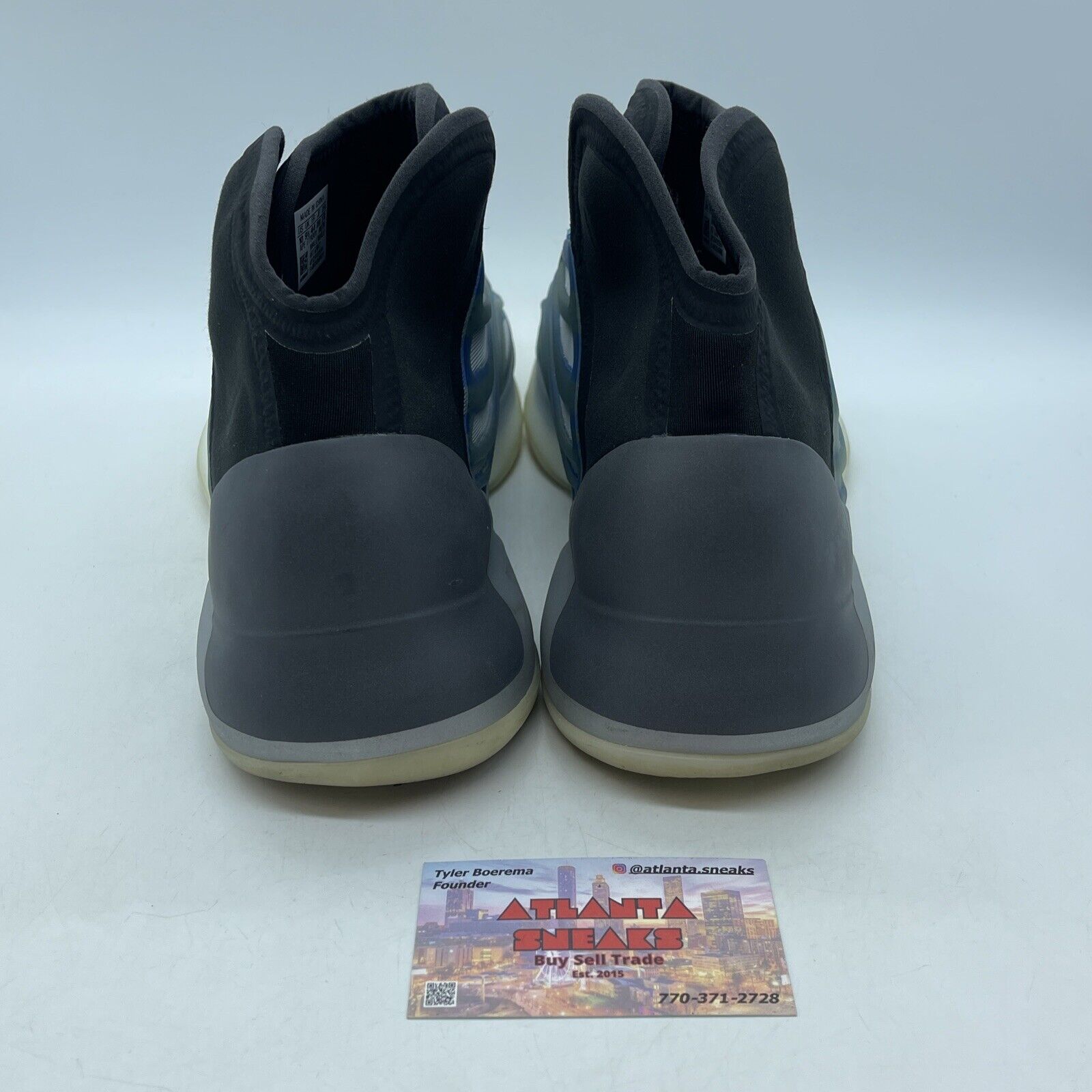 Size 10 - adidas Yeezy Quantum Frozen Blue Black Grey Suede Leather (GZ8872)