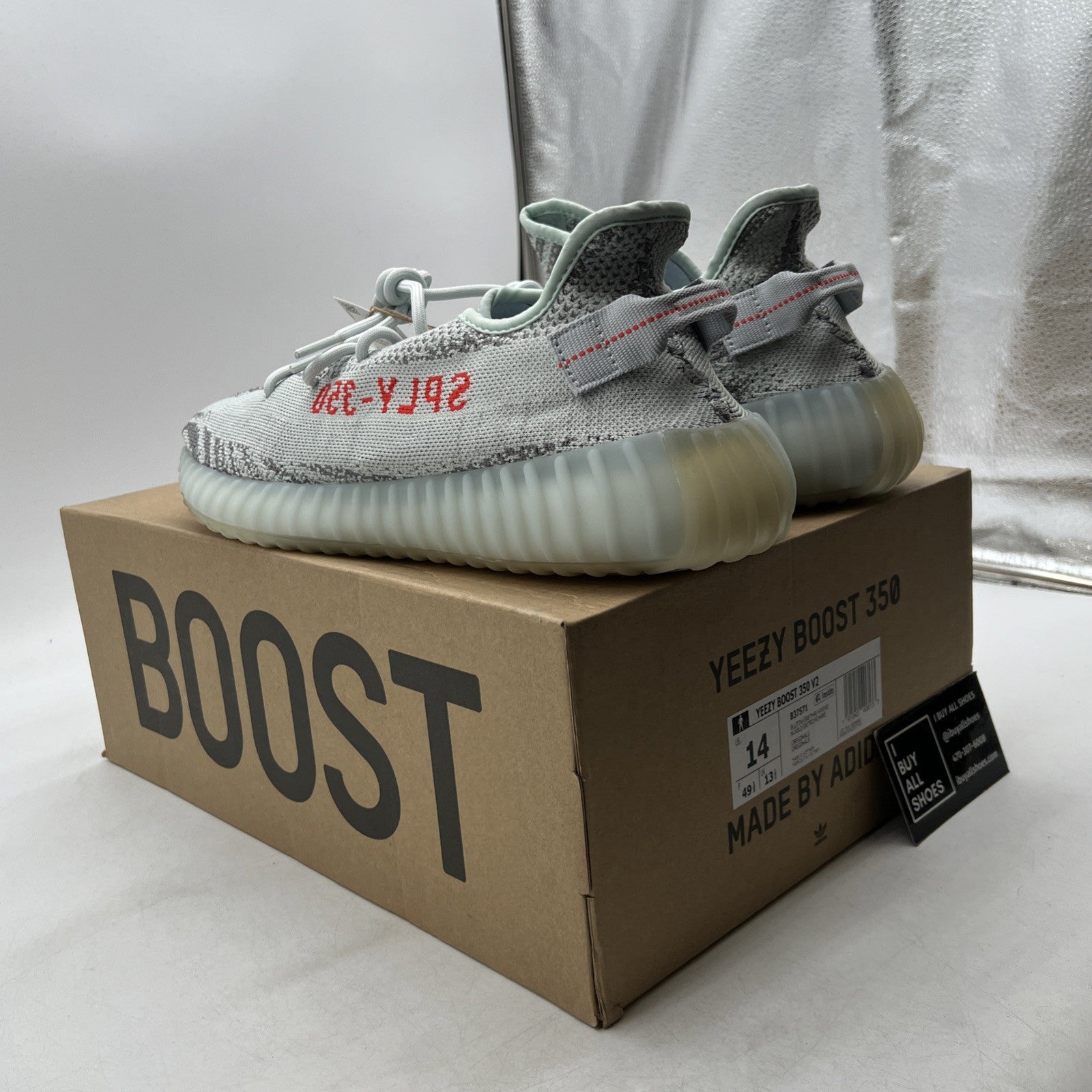 Size 14 - adidas Yeezy Boost 350 V2 Low Blue Tint (B37571)