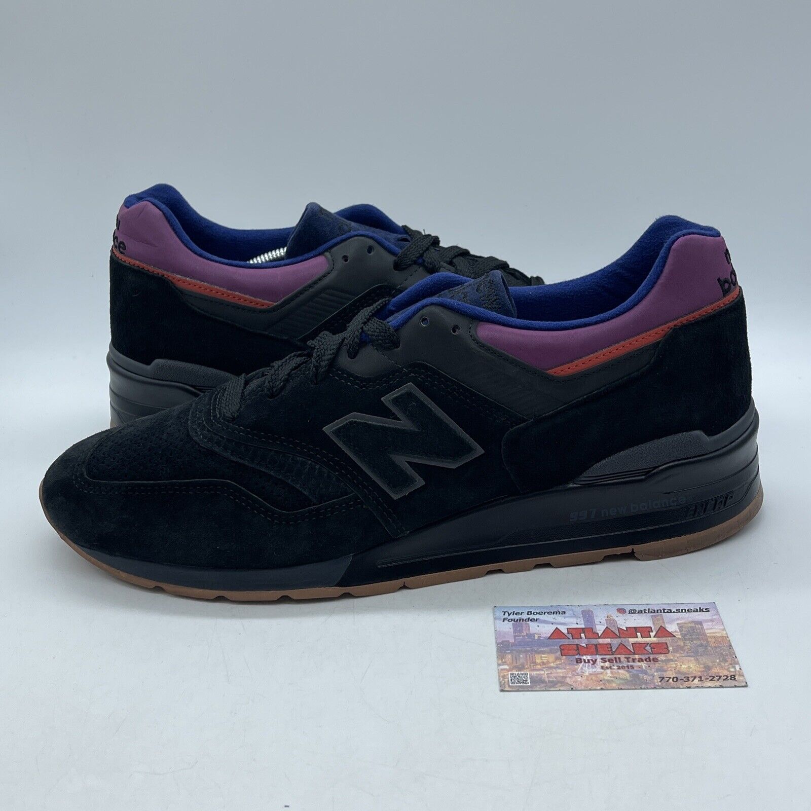Size 12 - New Balance 997 Black Purple Suede Red Brown (M997CSS)