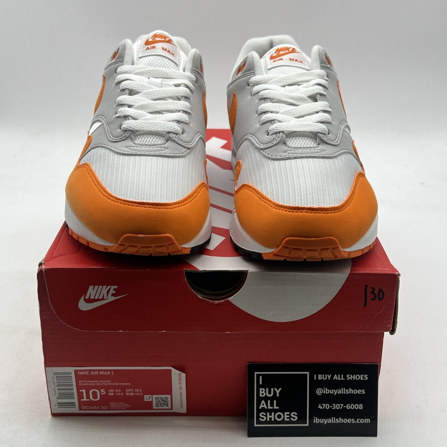 Size 10.5 - Nike Air Max 1 Magma Orange (DC1454-101)