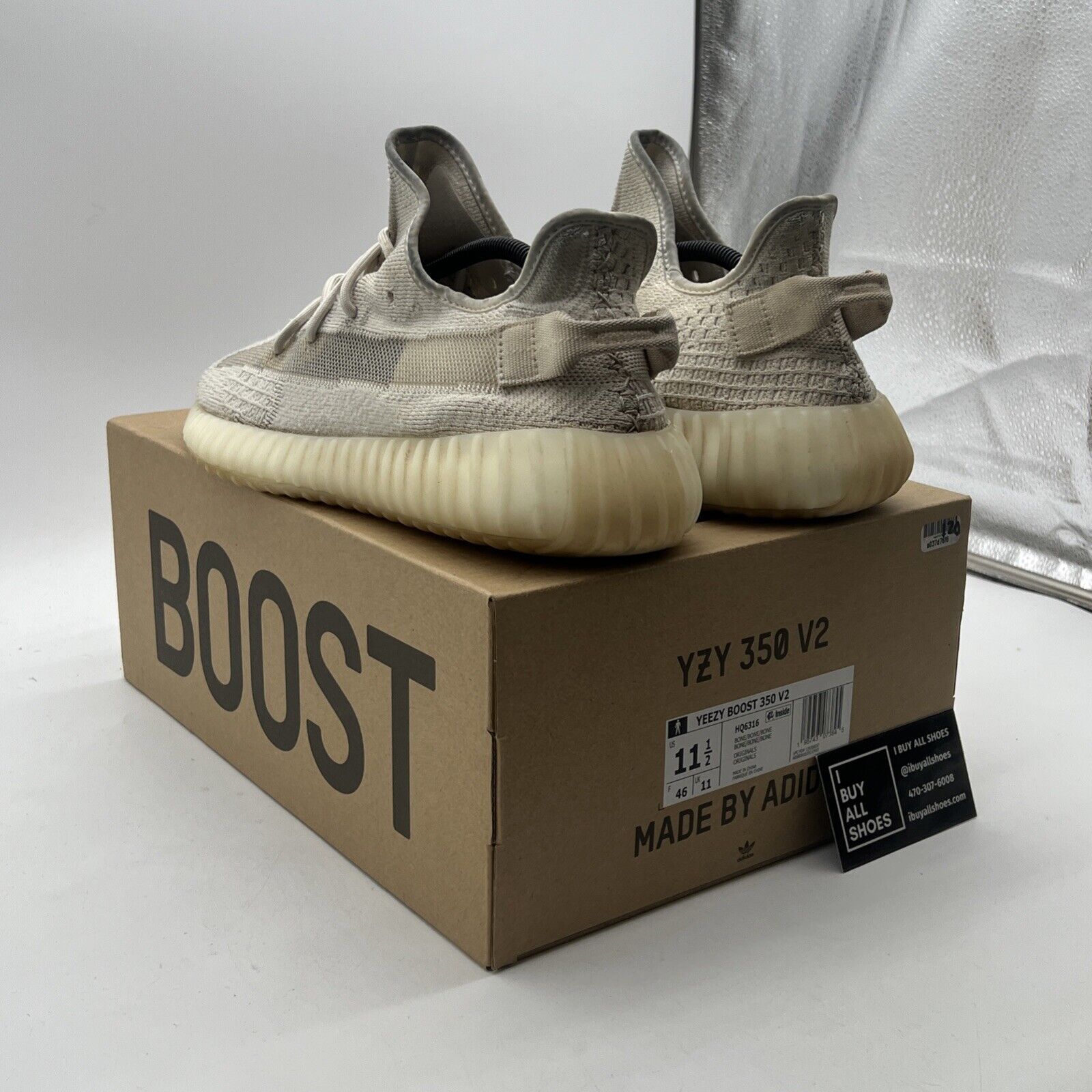 Size 11.5 - Adidas Yeezy Boost 350 V2 Low Bone (HQ6316)