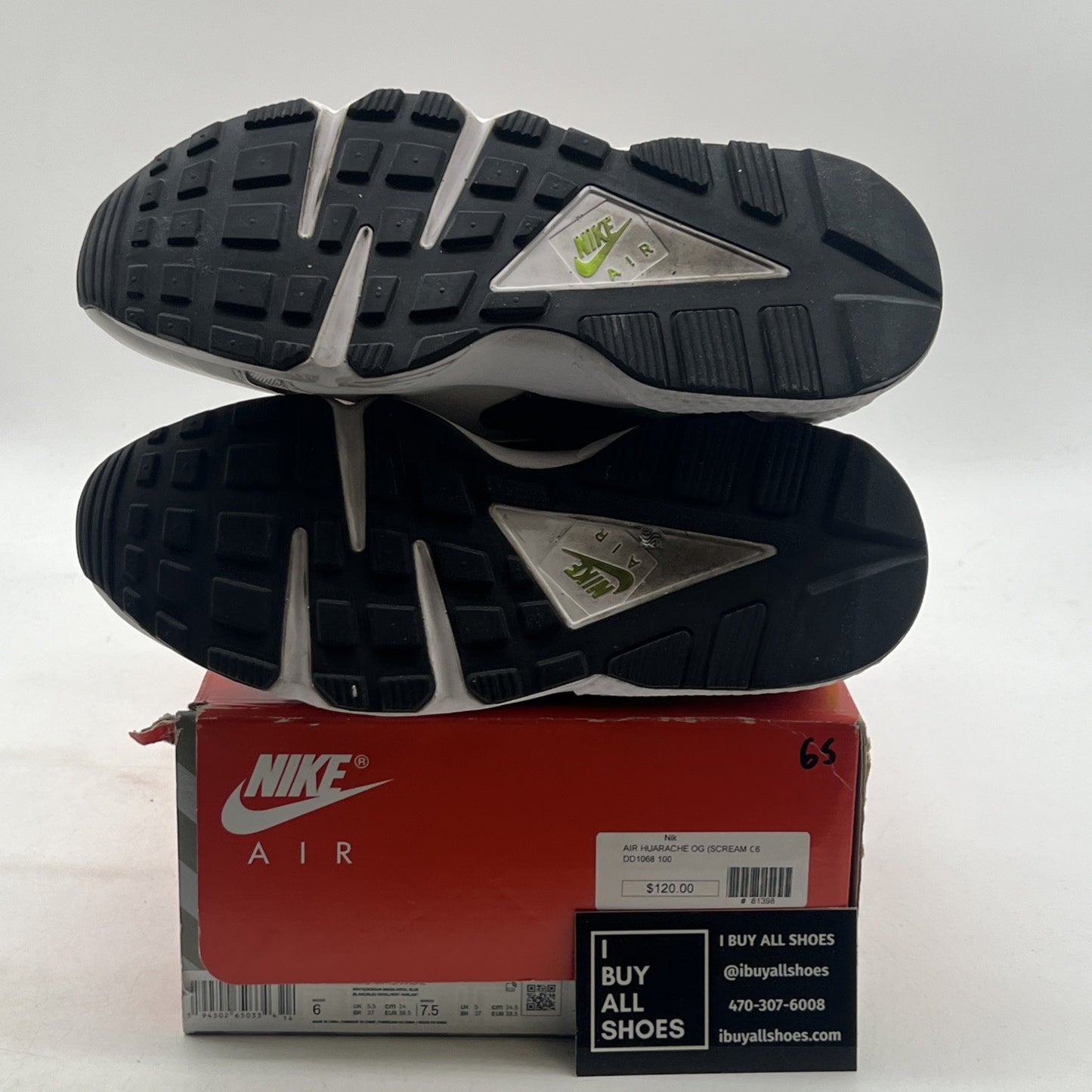 Size 6 - Nike Air Huarache 2021 Scream Green (DD1068-100)
