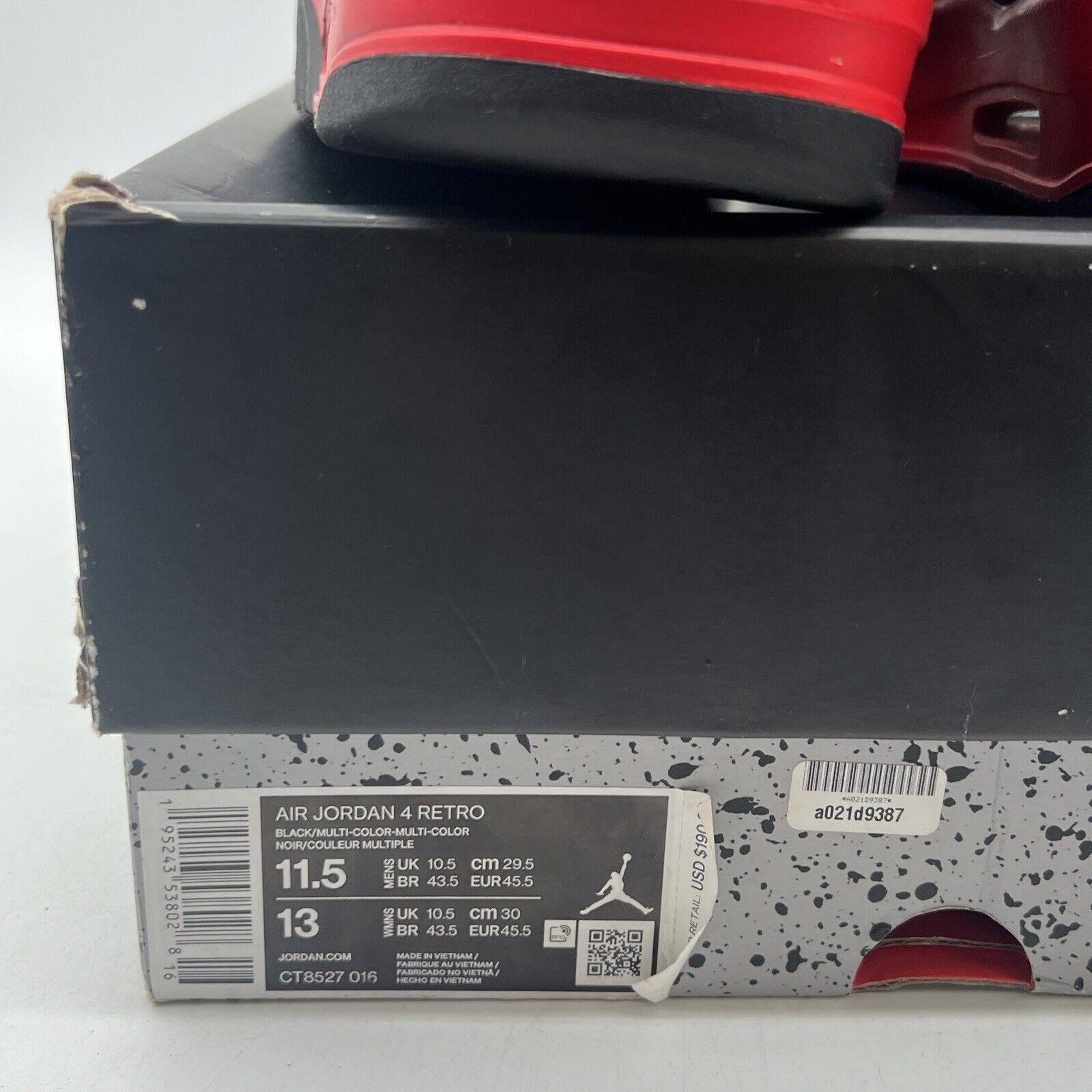 Size 11.5 - Jordan 4 Retro Mid Red Thunder Black Red Suede (CT8527-016)