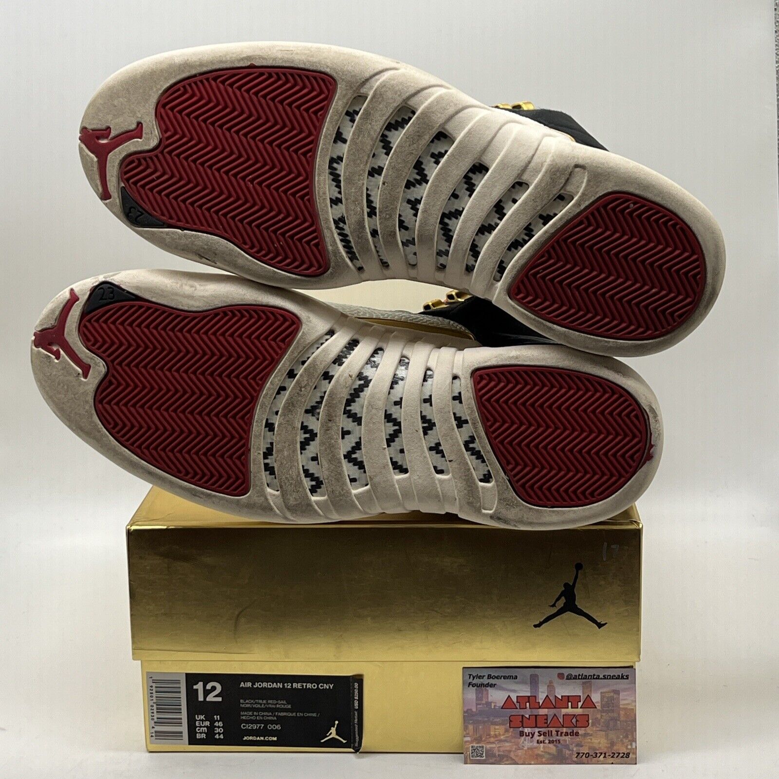 Size 12 - Air Jordan 12 Retro 2019 Chinese New Year Black White Red Green
