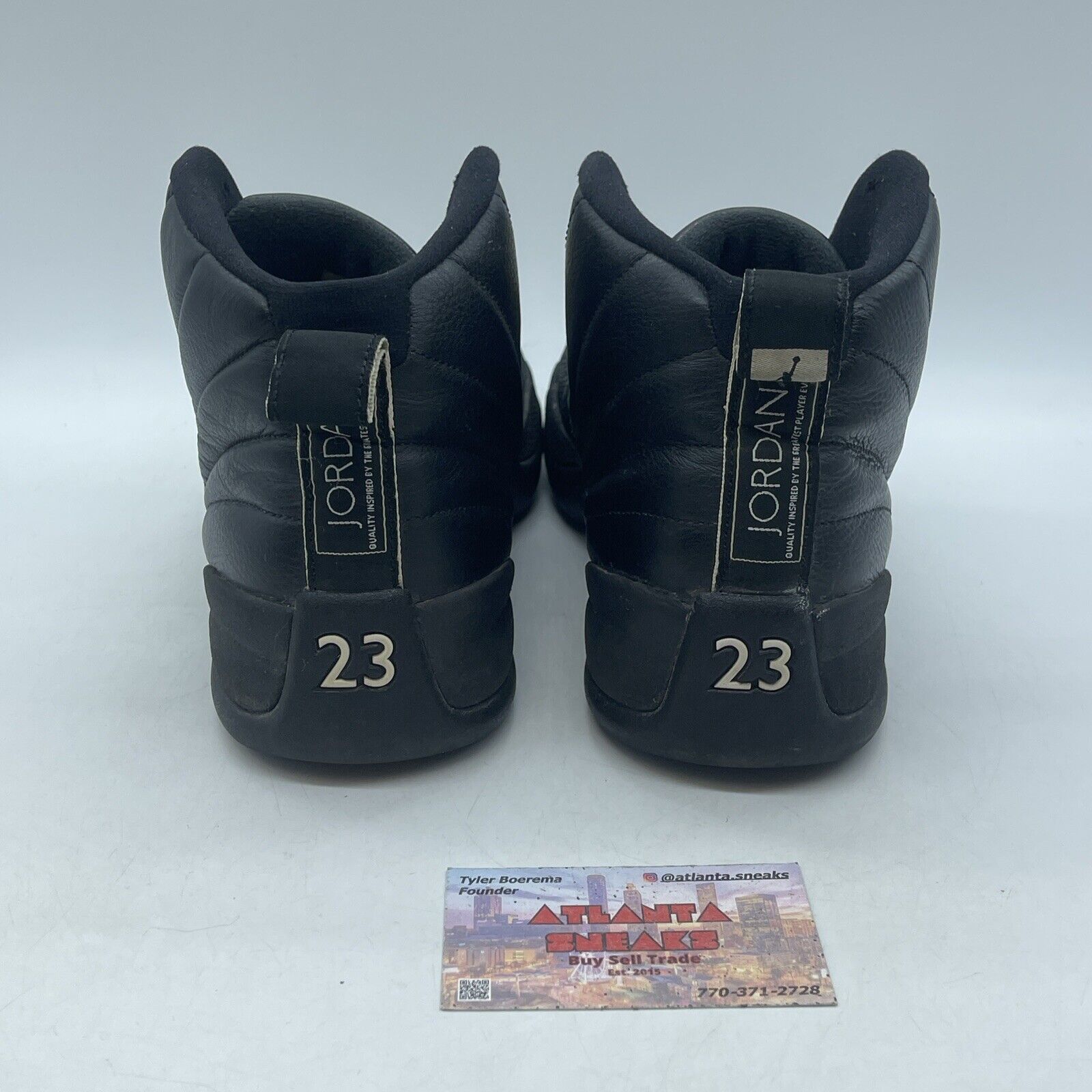 Size 9.5 - Air Jordan 12 Retro The Master Black White Gold Leather (130690-013)