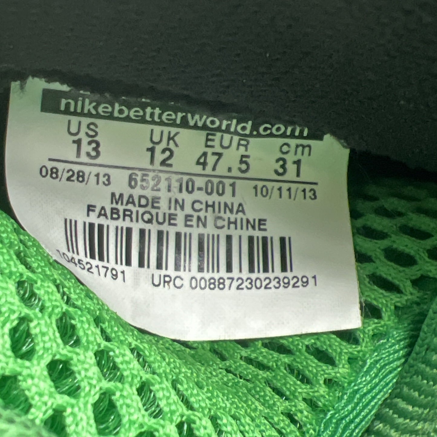 Size 13 - Nike Air Foamposite One Oregon Ducks (652110-001)
