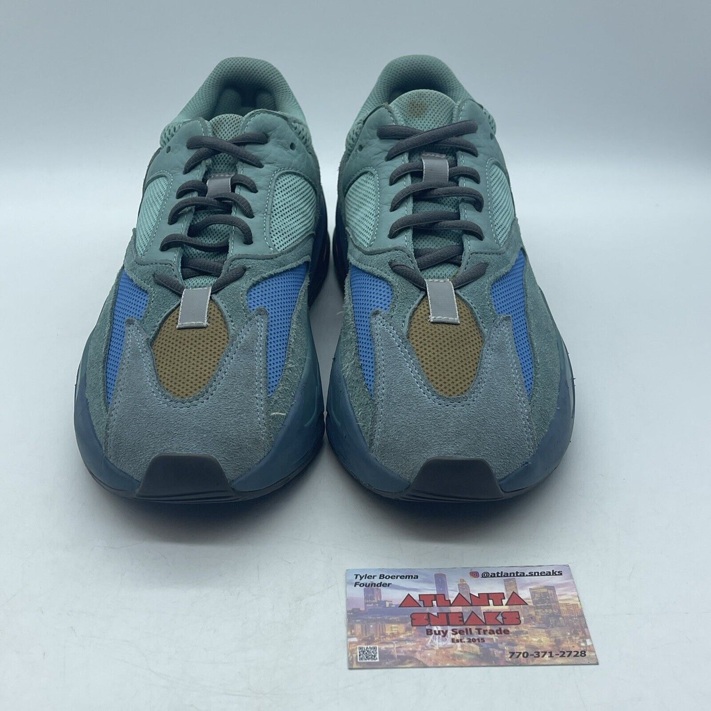 Size 9.5 - adidas Yeezy Boost 700 Faded Azure Blue Orange White (GZ2002)