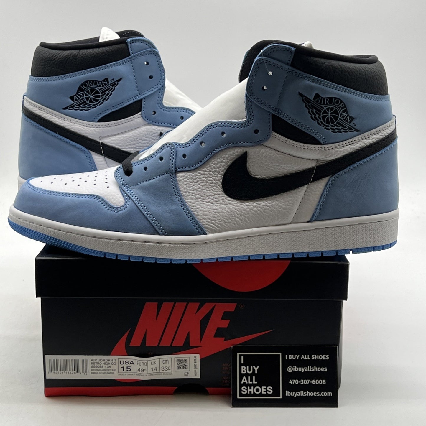 Size 15 - Air Jordan 1 Retro OG High University Blue (555088-134)