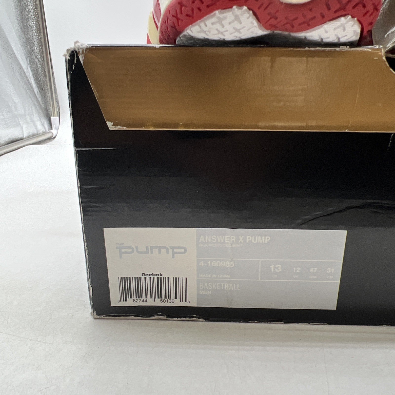 Size 13 - Reebok Answer X Pump Black Red (4-160985)