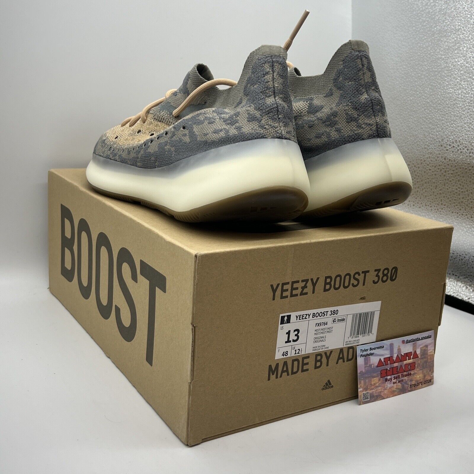 Size 13 - adidas Yeezy Boost 380 Mist Non-Reflective Brand New Og All