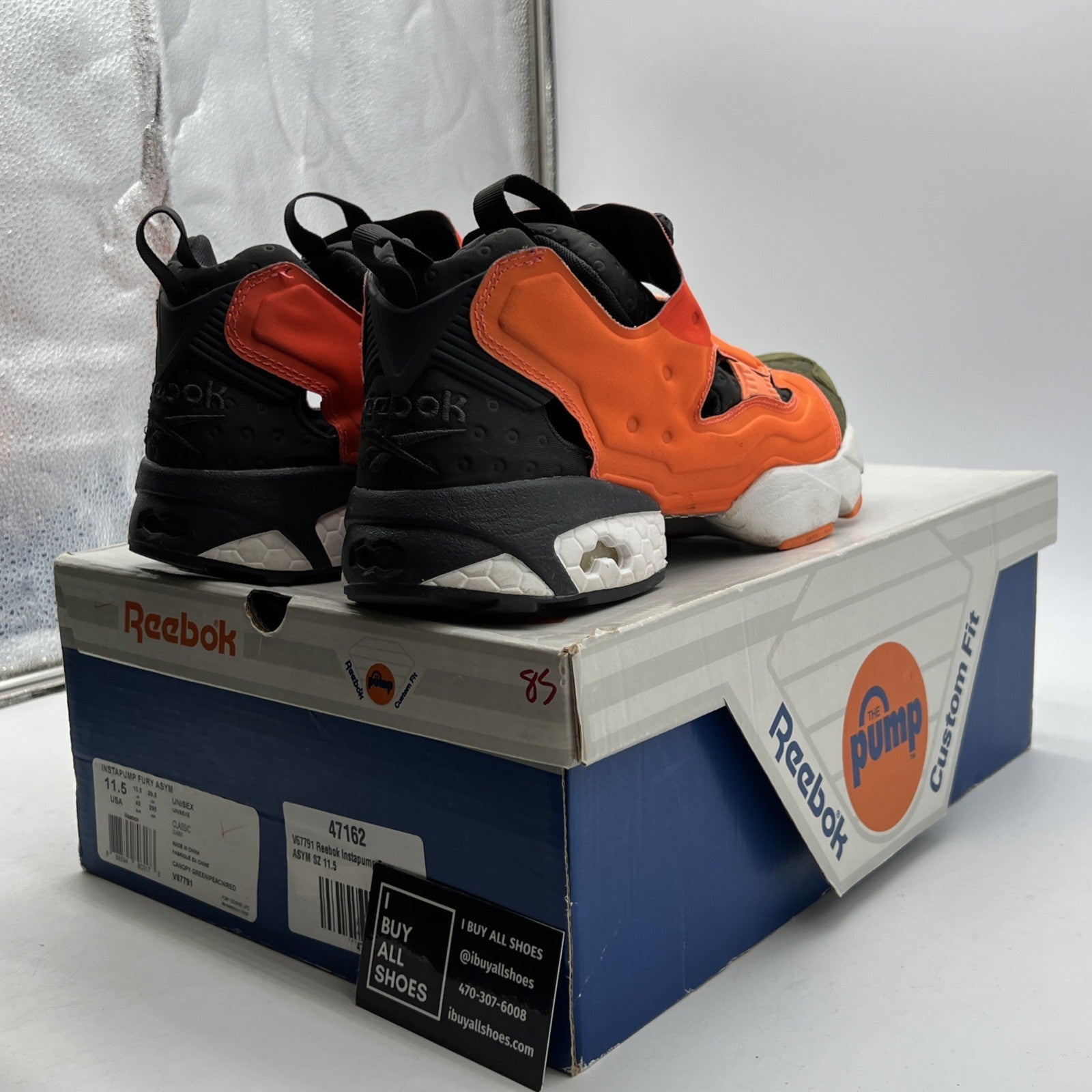 Size 11.5 - Reebok InstaPump Fury ASYM Orange W (V67791)