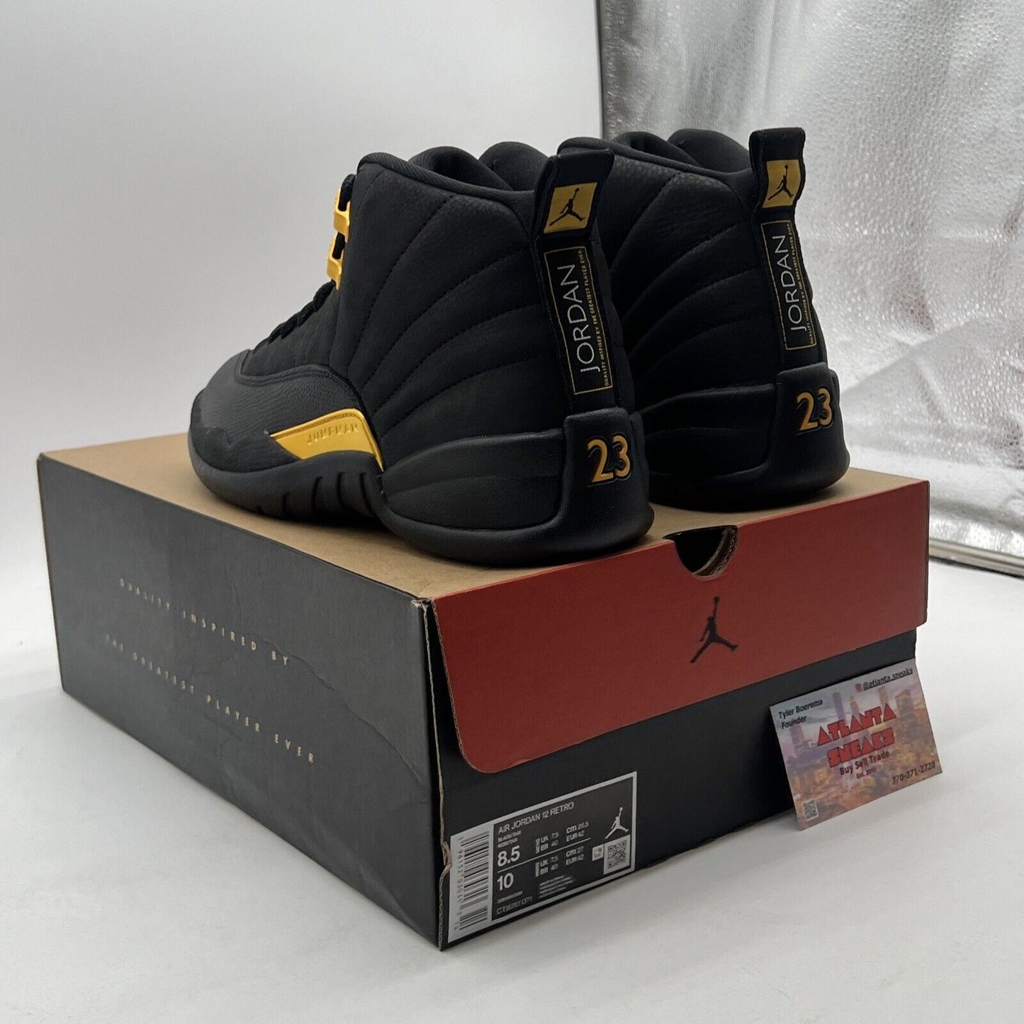 Size 8.5 - Air Jordan 12 Retro Mid Black Taxi (CT8013-071)