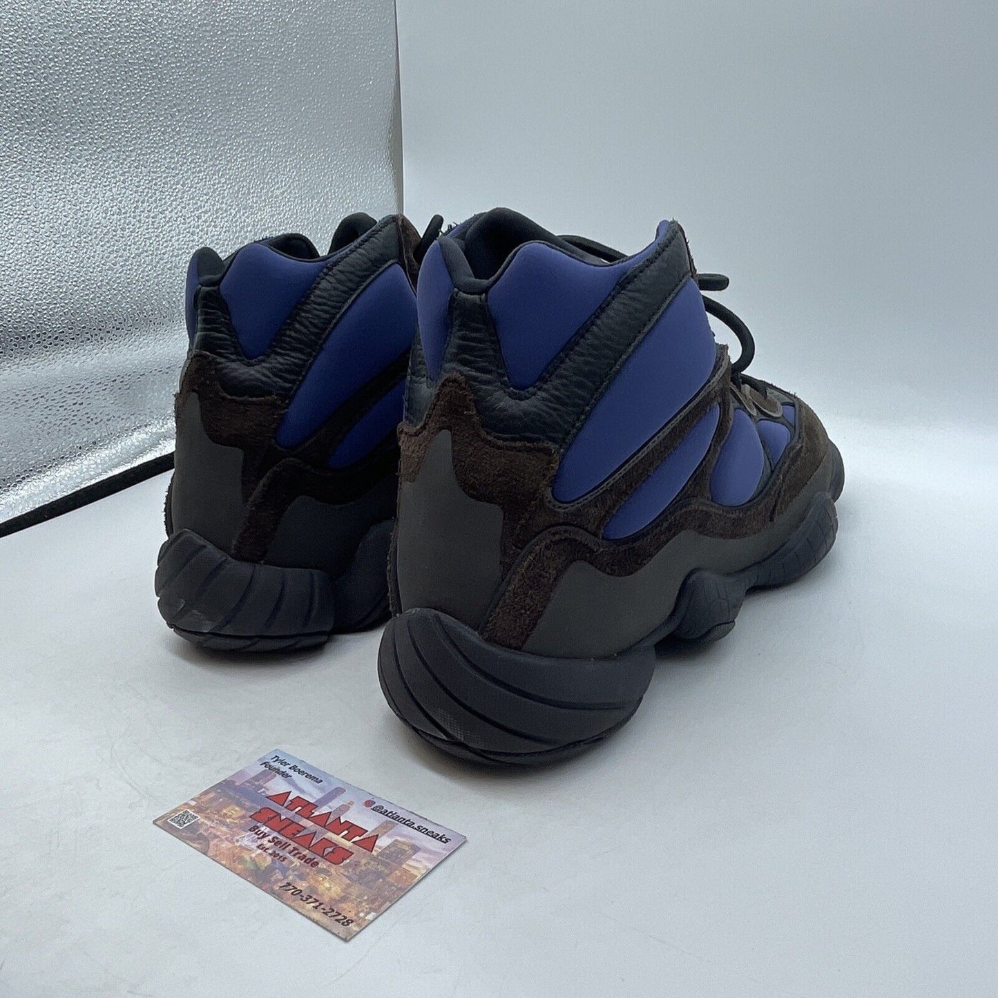 Size 11 - adidas Yeezy 500 High Tyrian Black Brown Blue Suede (FY4269)