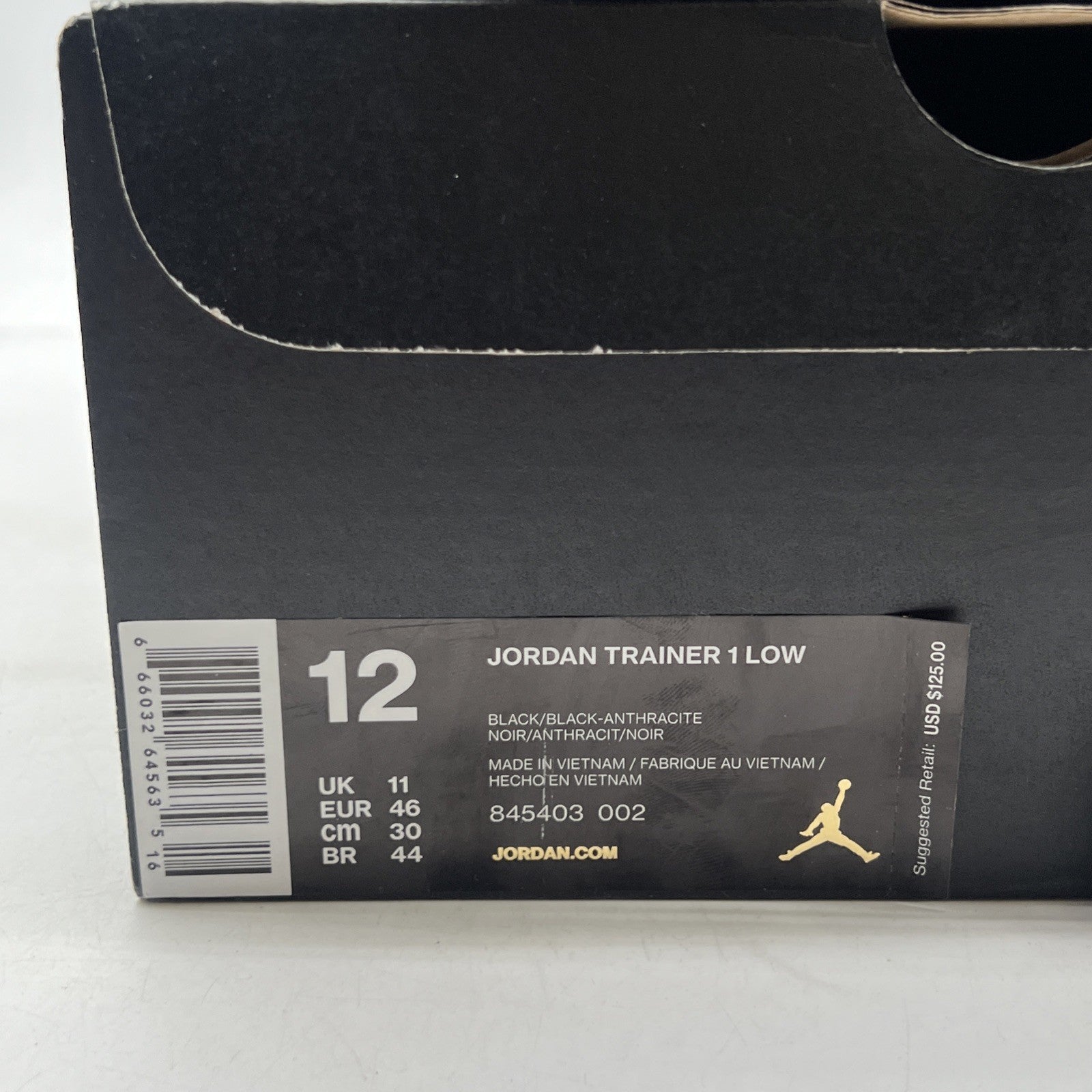 Size 12 - Jordan AJKO Trainer Low Black Anthracite (845403-002)