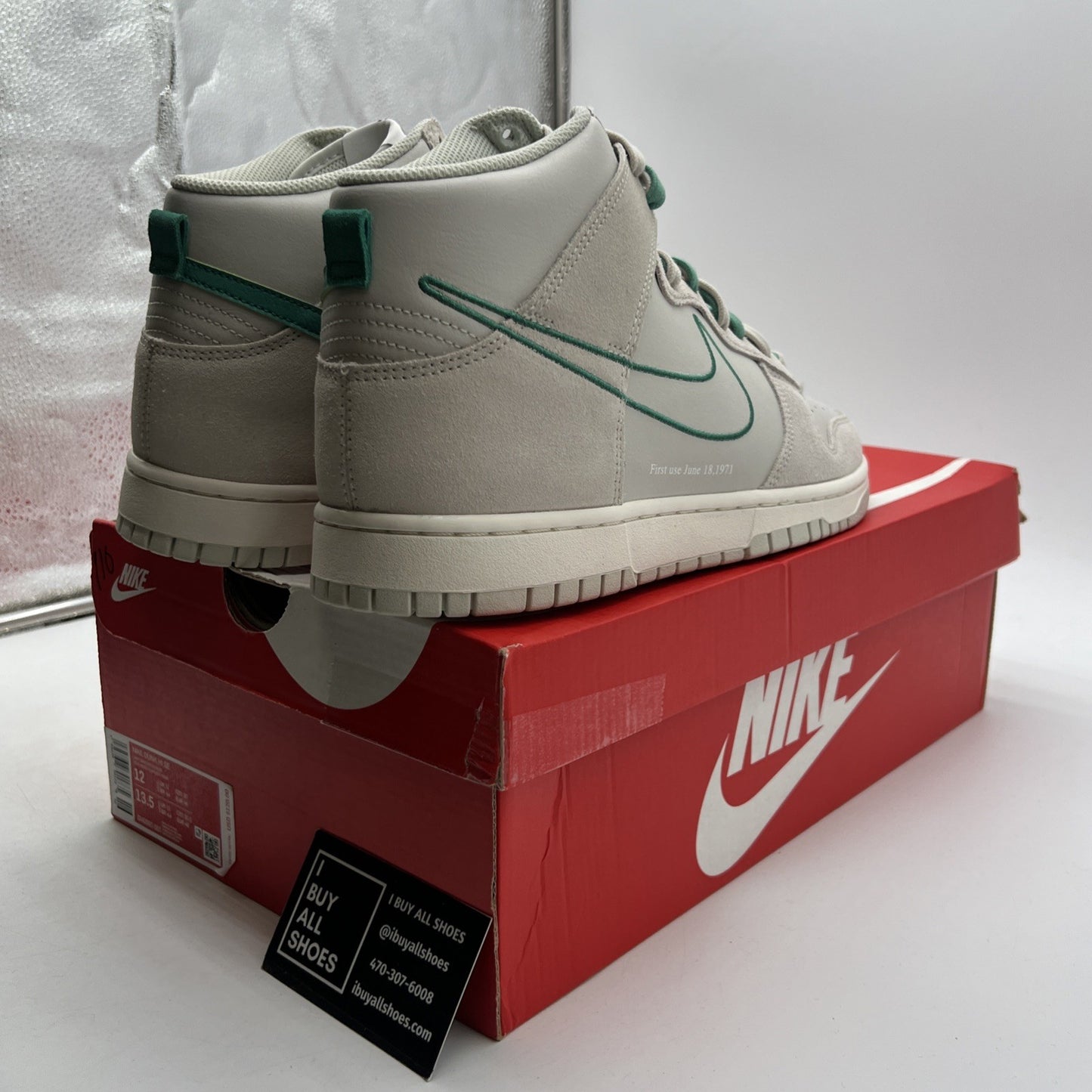 Size 12 - Nike Dunk SE High First Use Pack - Green Noise (DH0960-001)