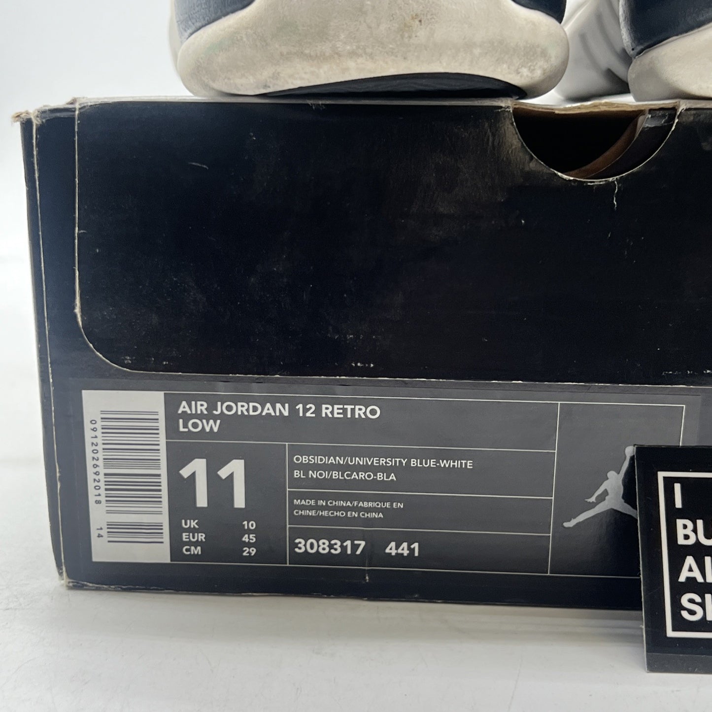 Size 11 - Air Jordan 12 Retro 2004 Low Obsidian (308317-441)