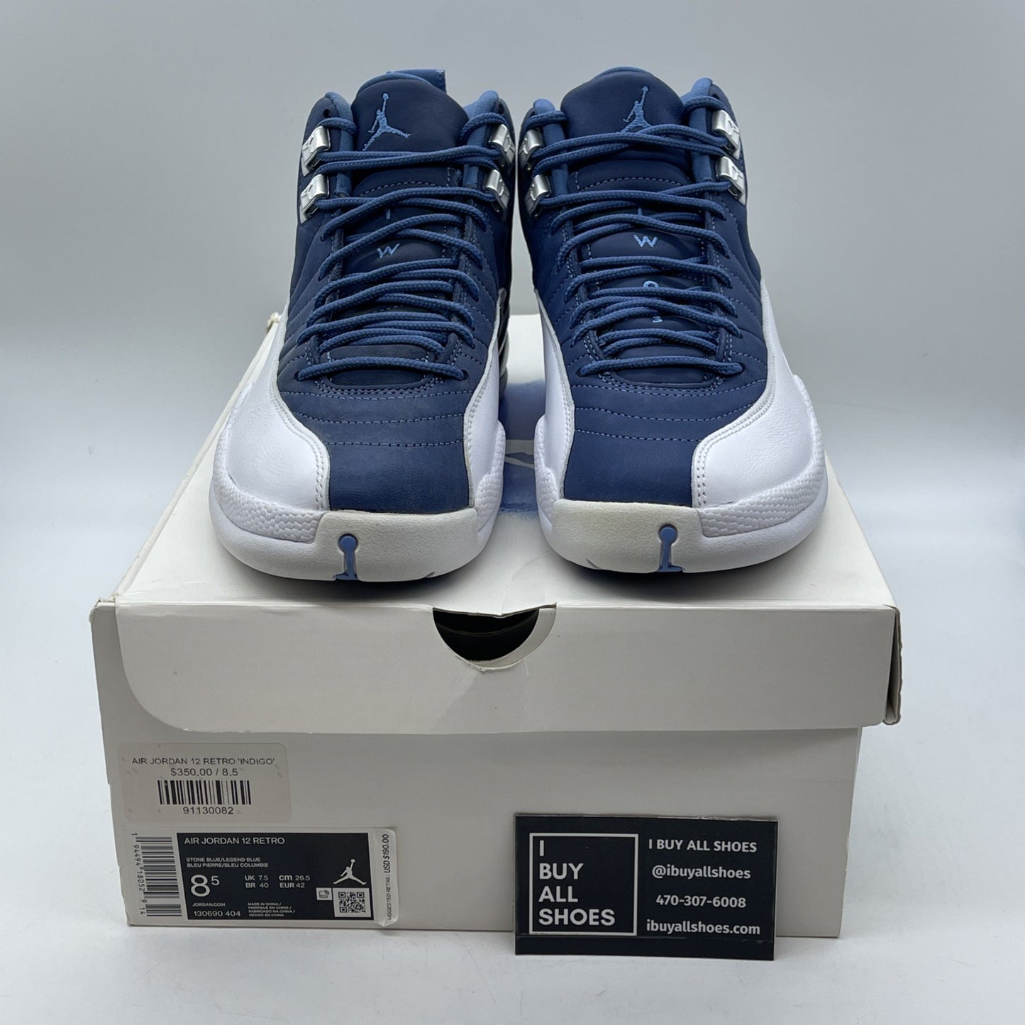 Size 8.5 - Air Jordan 12 Retro Indigo 2020 Suede Leather (130690-404)