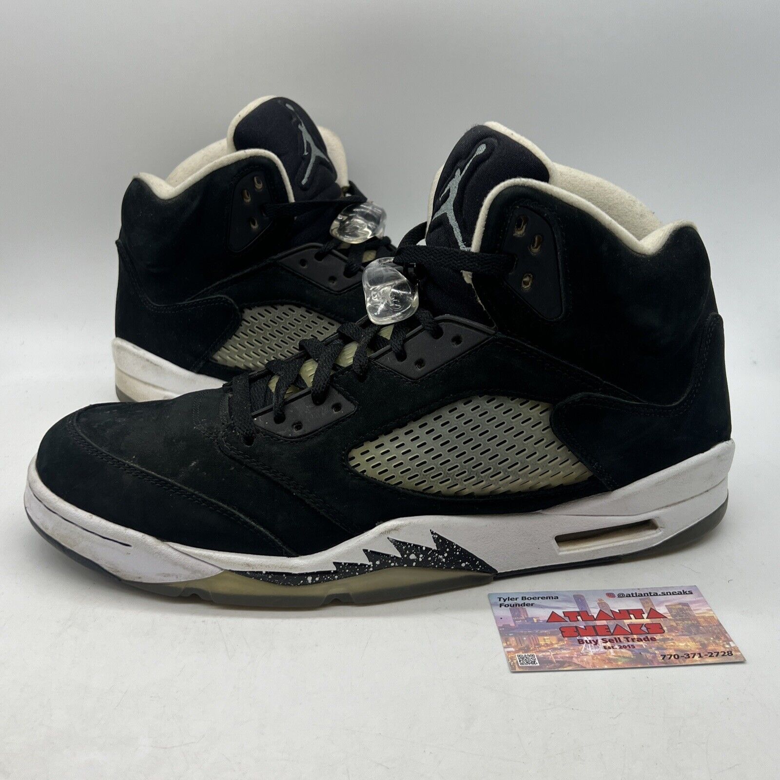 Size 13 - Air Jordan 5 Retro 2013 Oreo White Black Suede (136027-035)