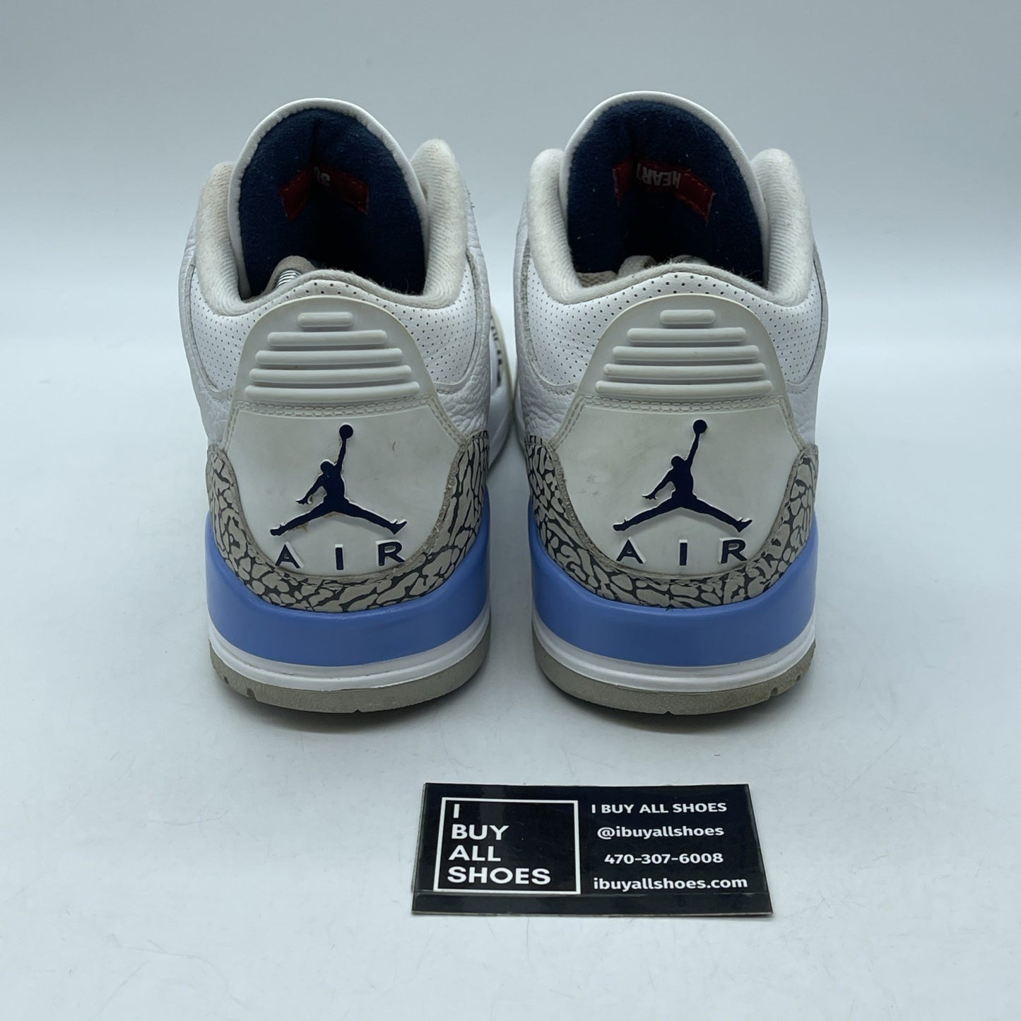 Size 10.5 - Jordan 3 Retro Mid UNC White Grey Blue Suede Leather (CT8532-104)