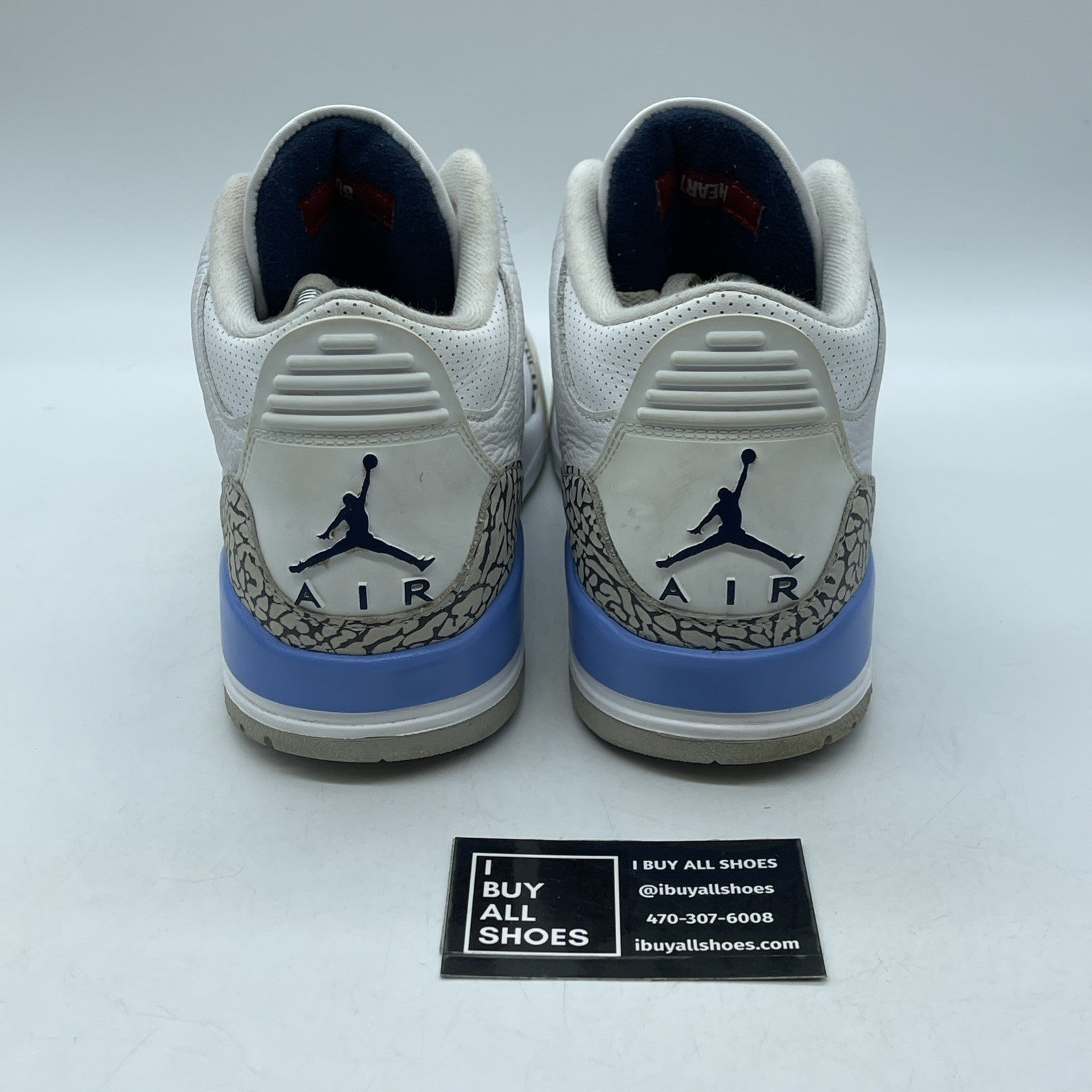 Size 10.5 - Jordan 3 Retro Mid UNC White Grey Blue Suede Leather (CT8532-104)